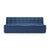 profile picture of three seater shown in blue fabric