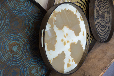 Mist Gold Organic Glass Tray Small