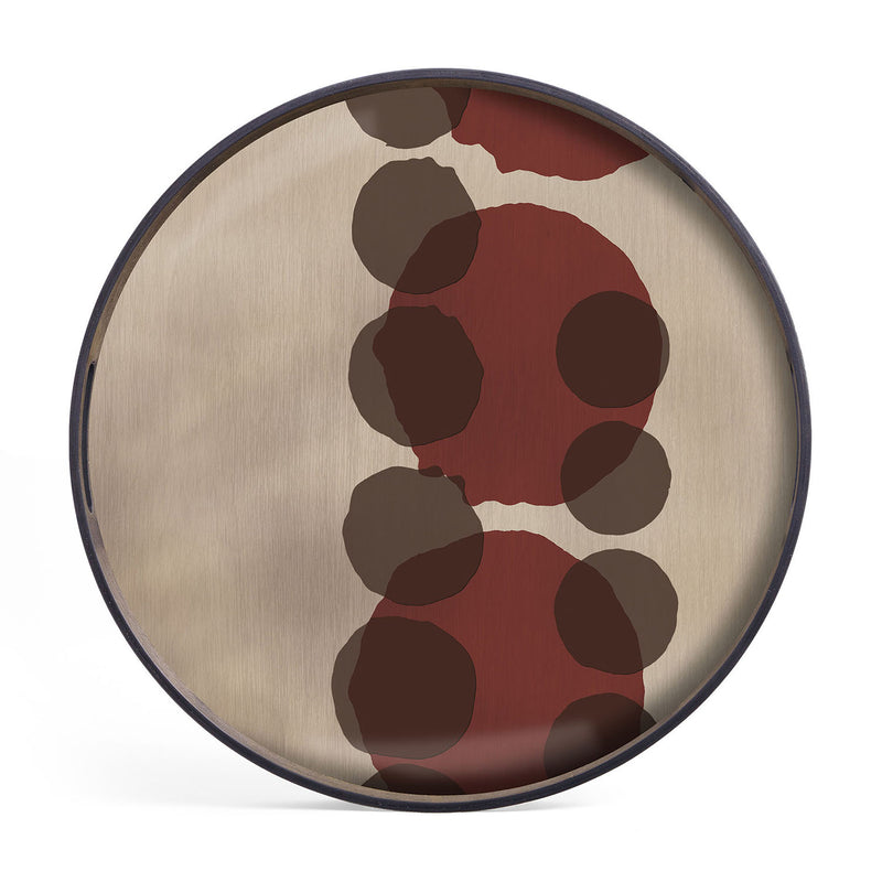 Layered Dots Glass Tray Small