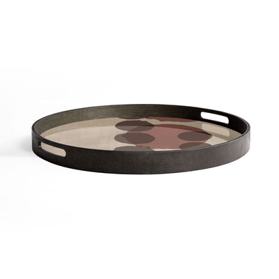 Layered Dots Glass Tray Small