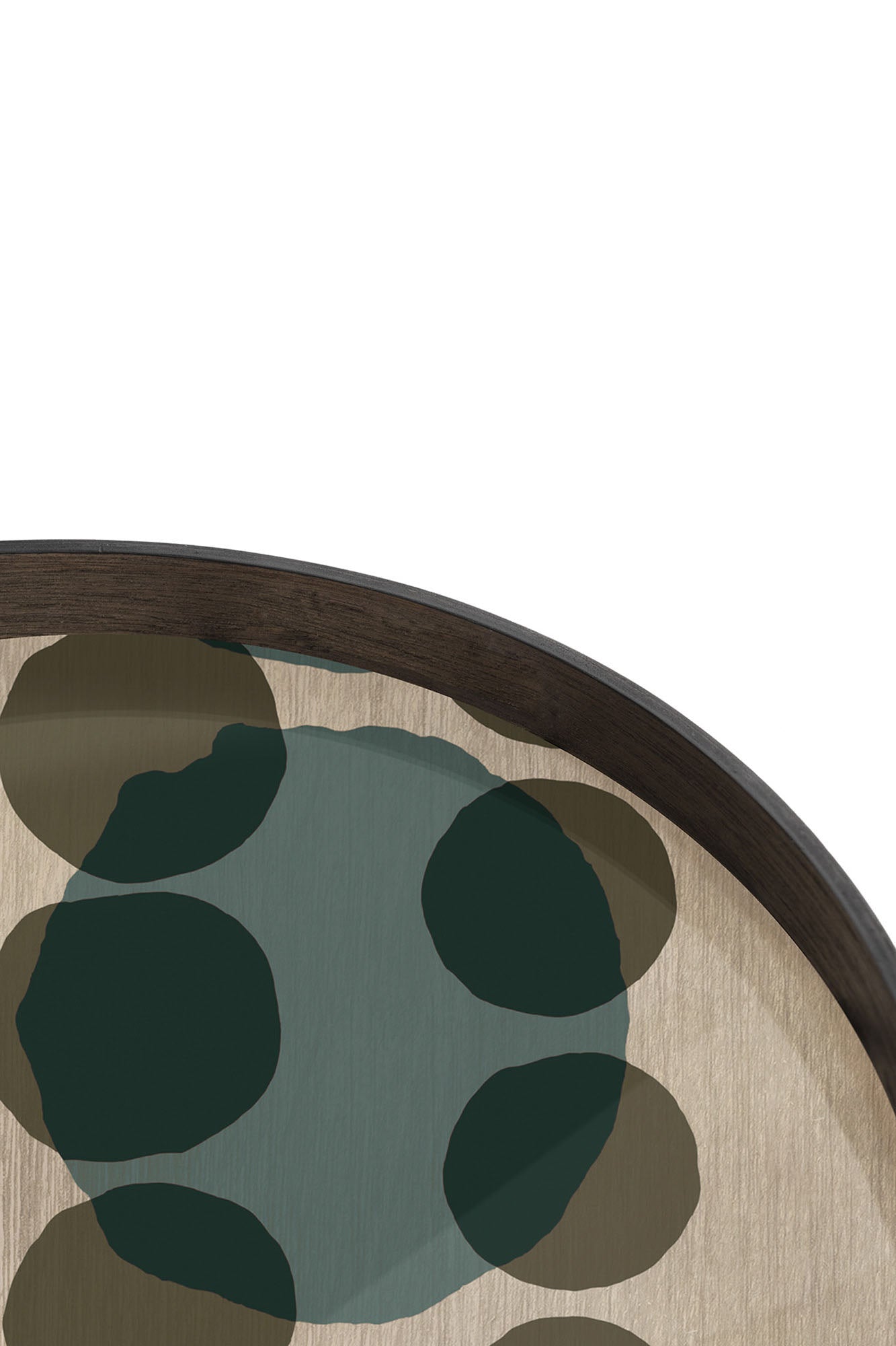 Layered Dots Glass Tray Large