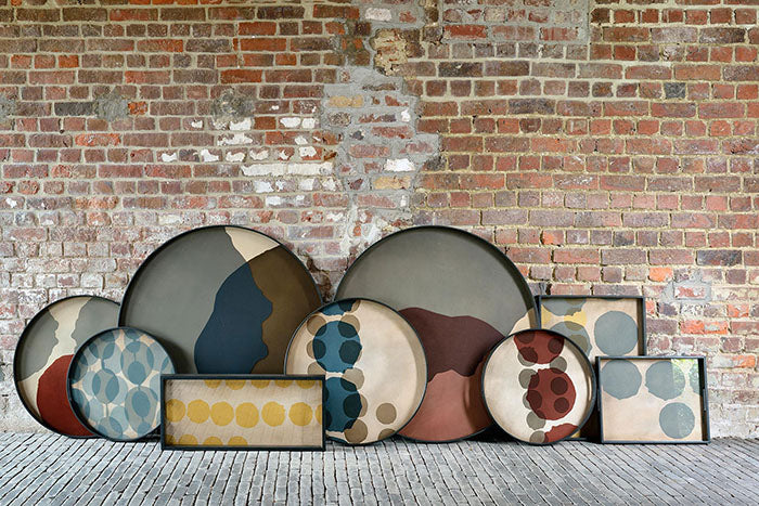 Layered Dots Glass Tray Small