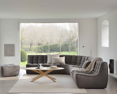 N701 dark grey sectional with Oak Mikado coffee table GALLERY