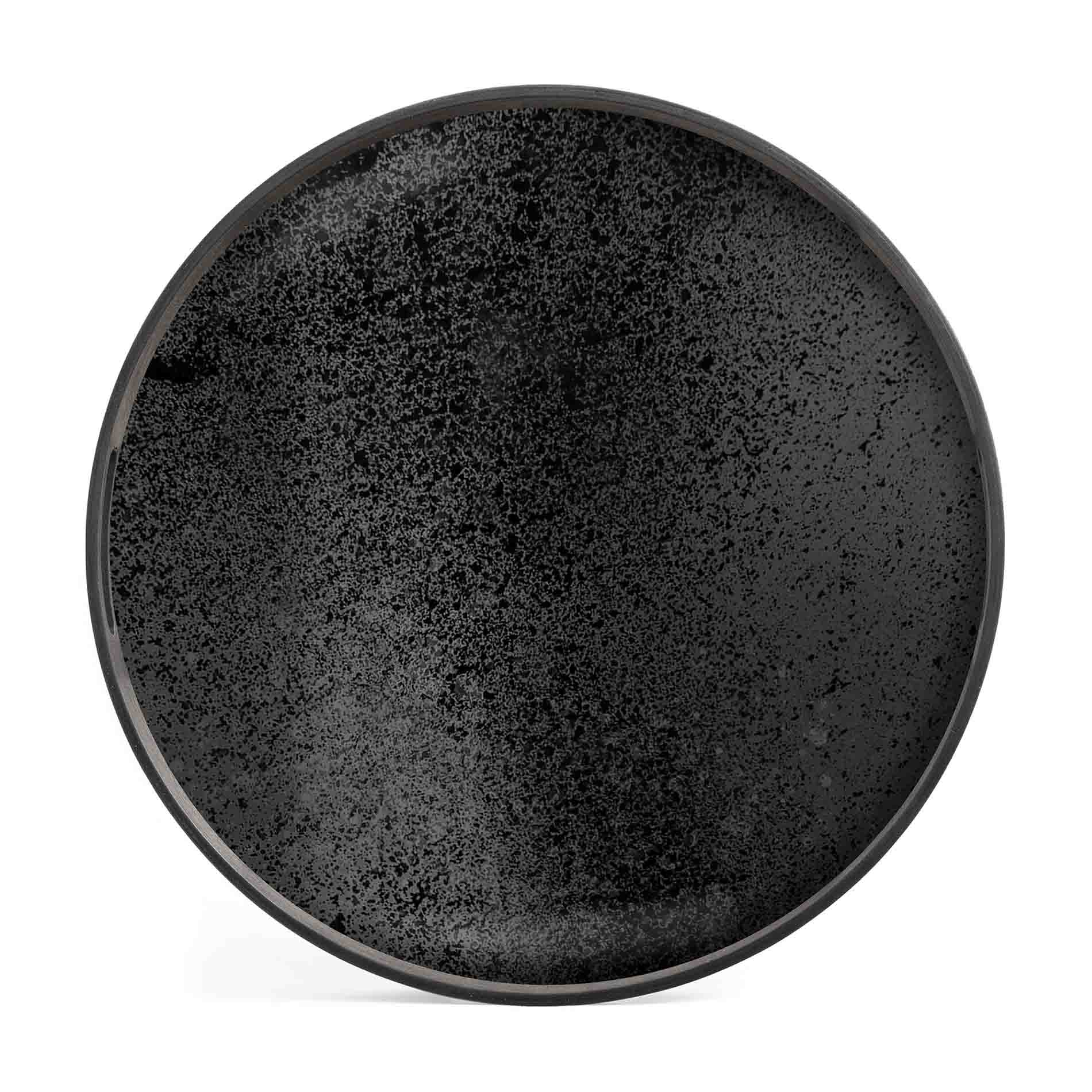 Charcoal Aged Mirror Tray Small