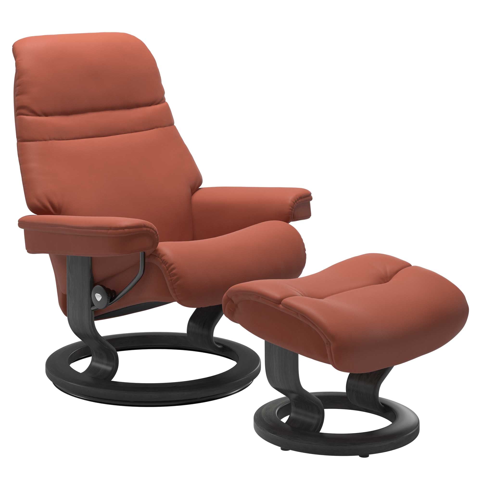 Stressless Sunrise Small Recliner & Ottoman - Classic - Paloma Henna - In Stock