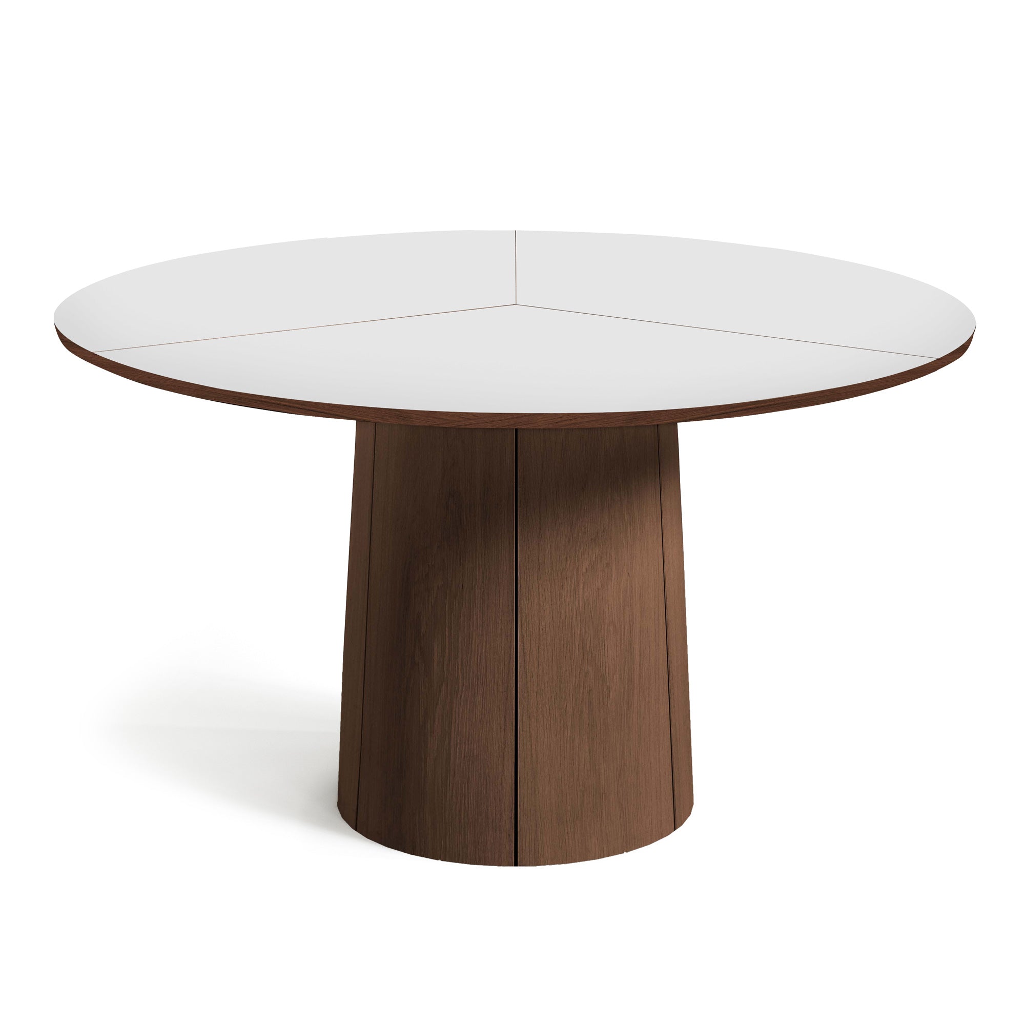 product with walnut base with a white nano laminate top