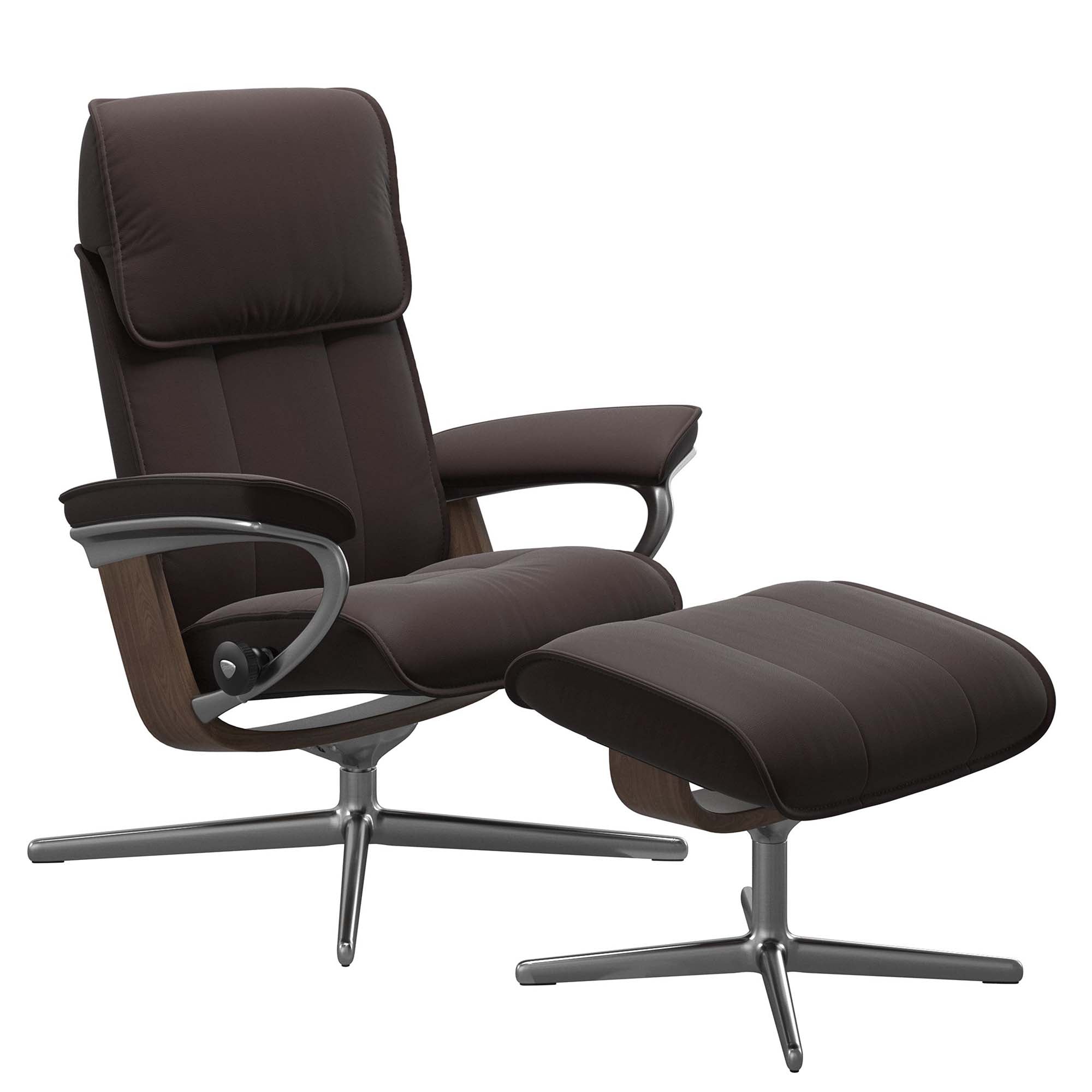 Stressless Admiral Cross Recliner & Ottoman