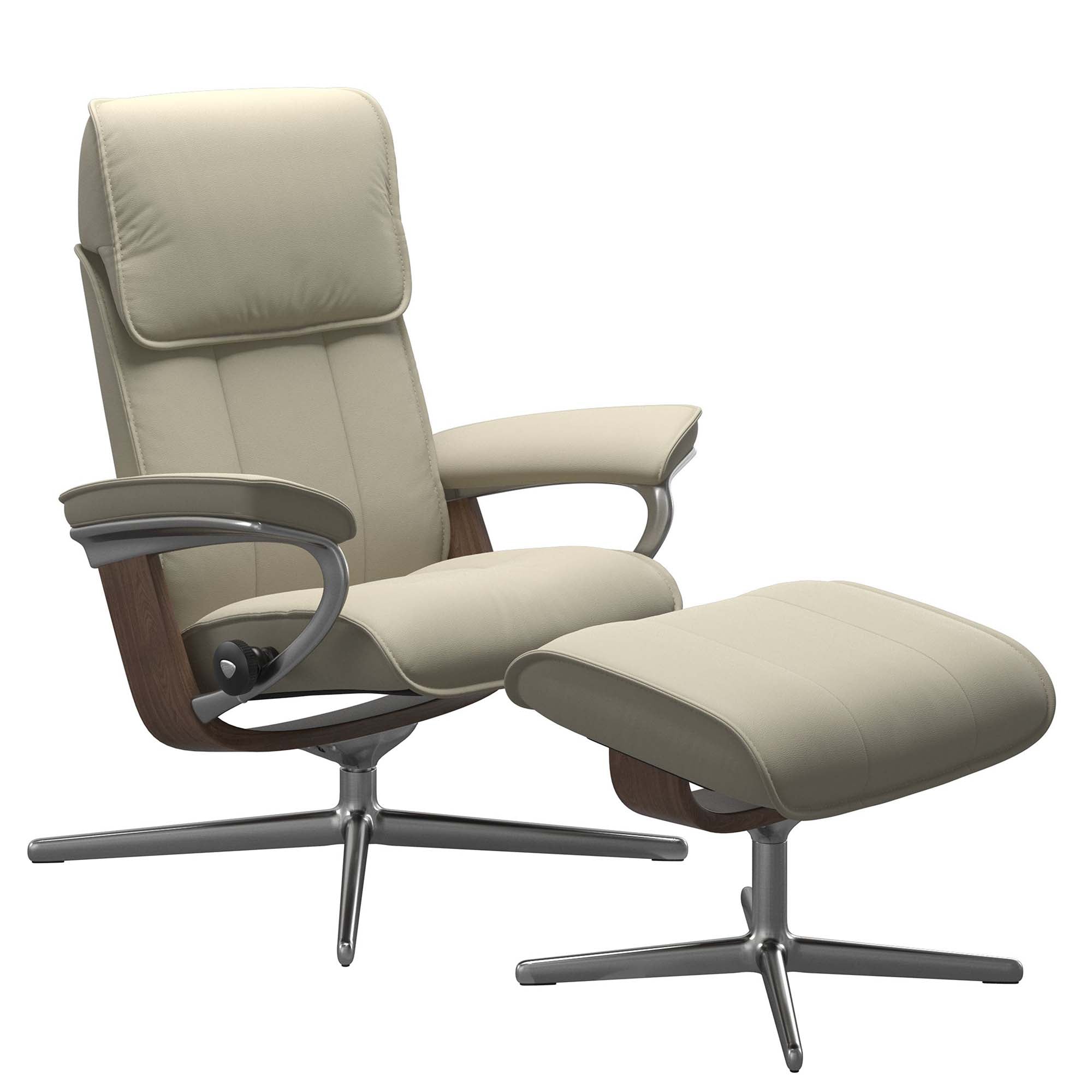 Stressless Admiral Cross Recliner & Ottoman