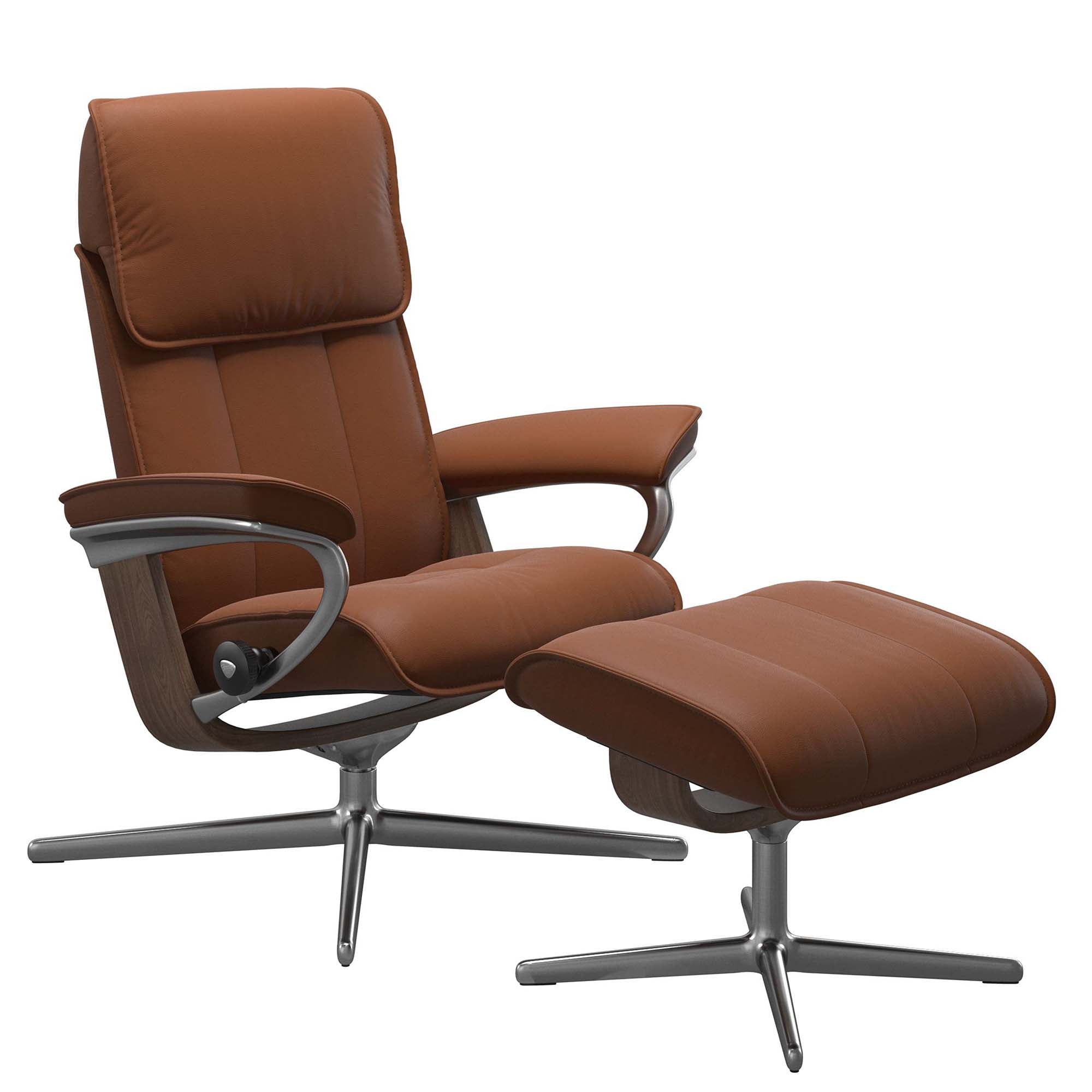 Stressless Admiral Cross Recliner & Ottoman