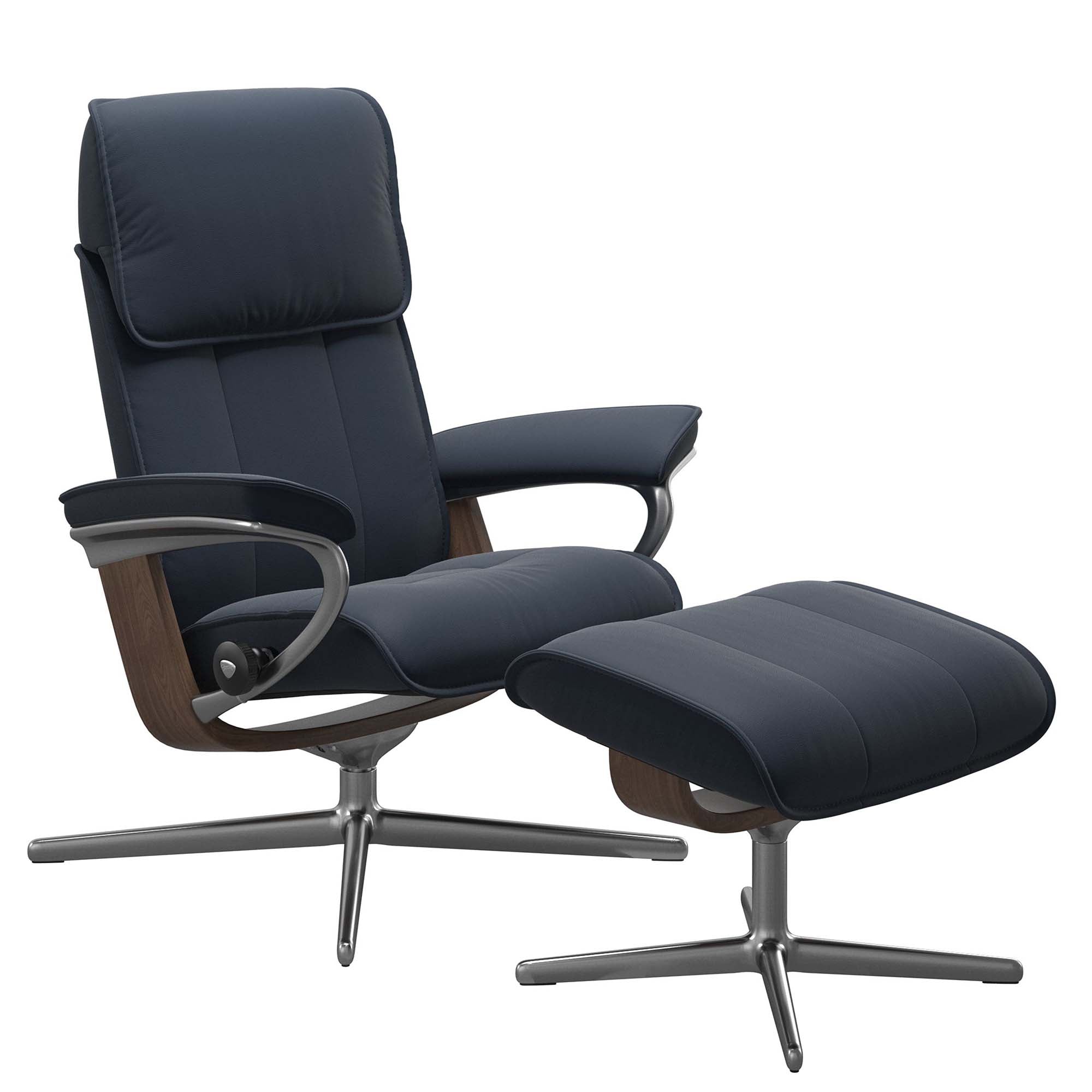 Stressless Admiral Cross Recliner & Ottoman