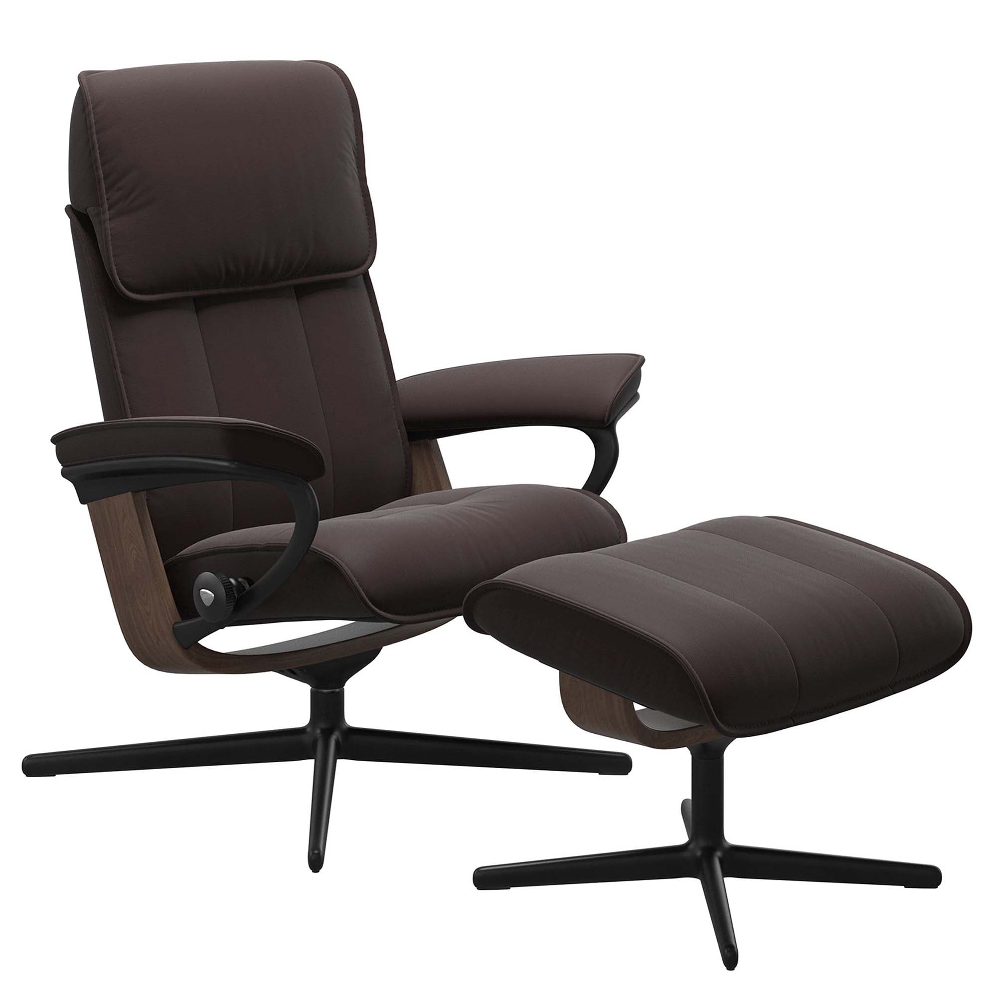 Stressless Admiral Cross Recliner & Ottoman