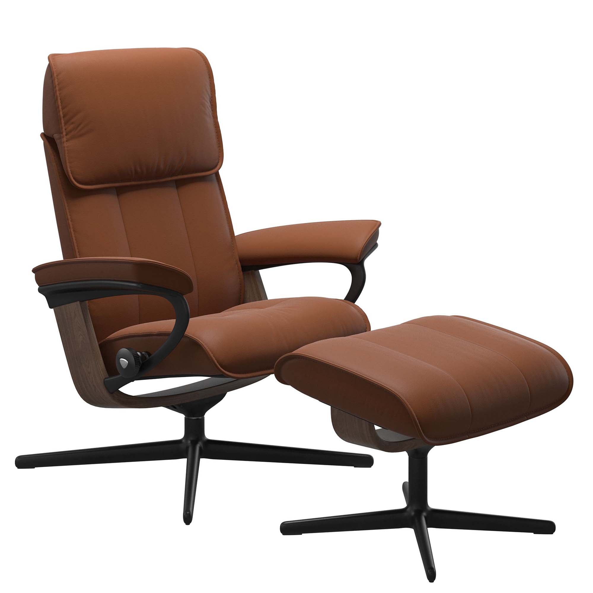 Stressless Admiral Cross Recliner & Ottoman