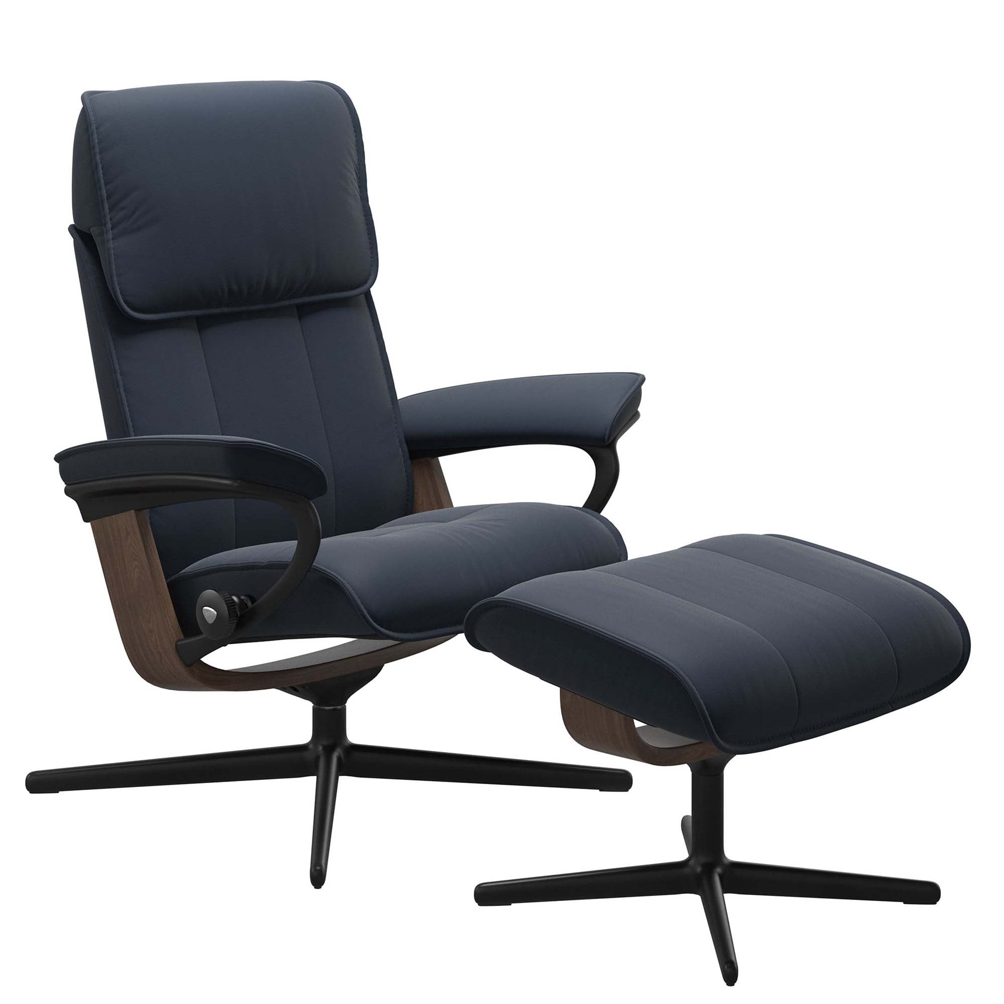 Stressless Admiral Cross Recliner & Ottoman