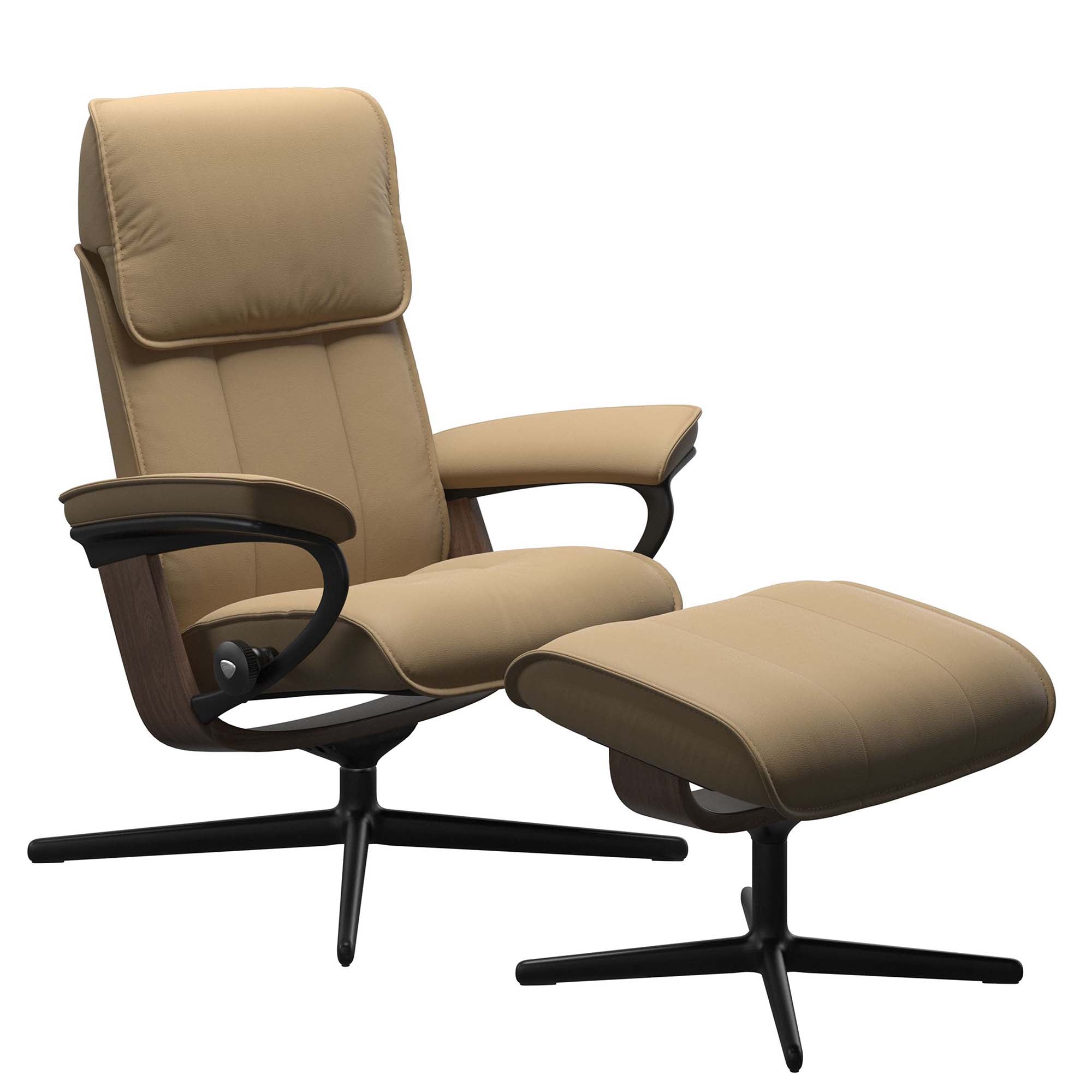 Stressless Admiral Cross Recliner & Ottoman