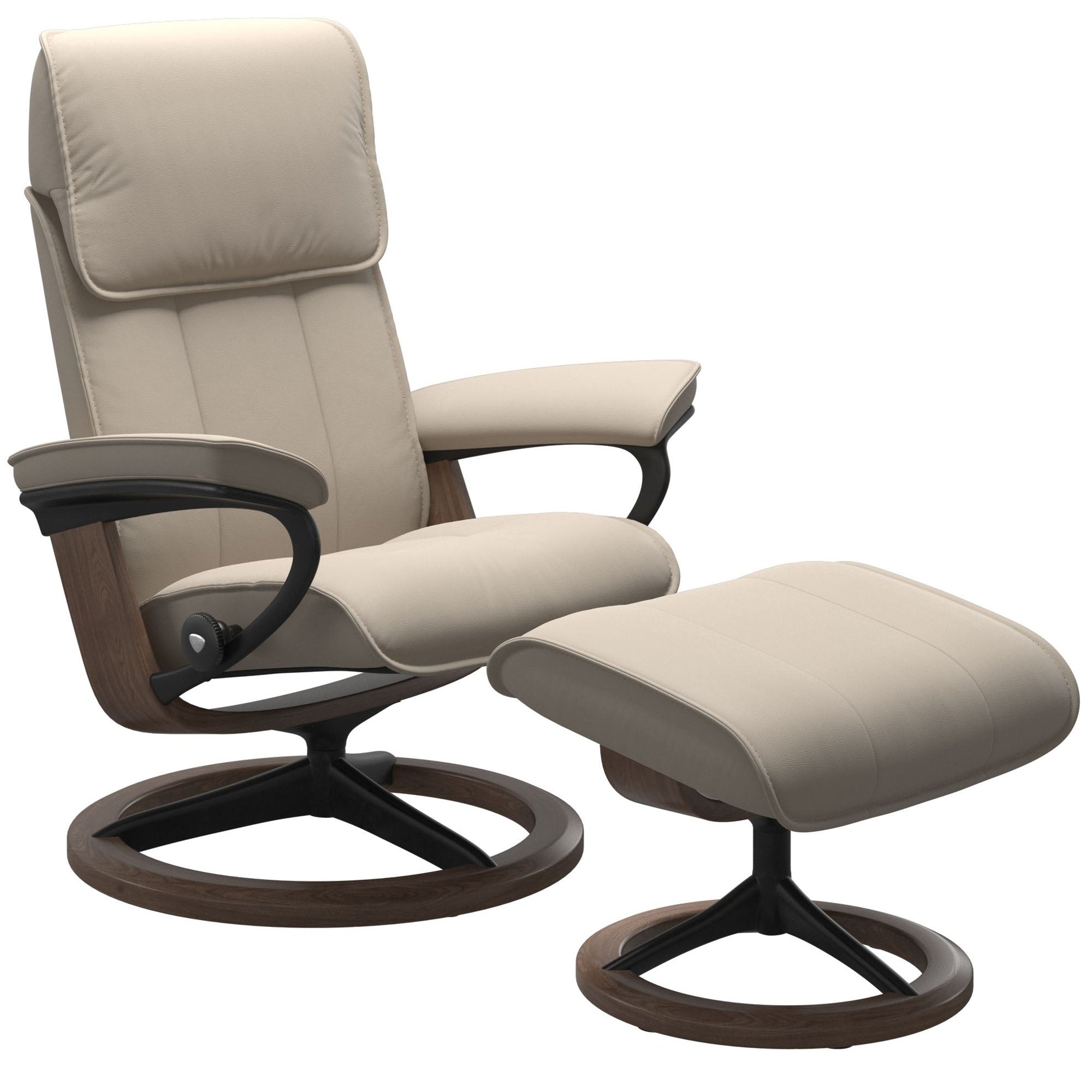Stressless Admiral Signature Recliner & Ottoman