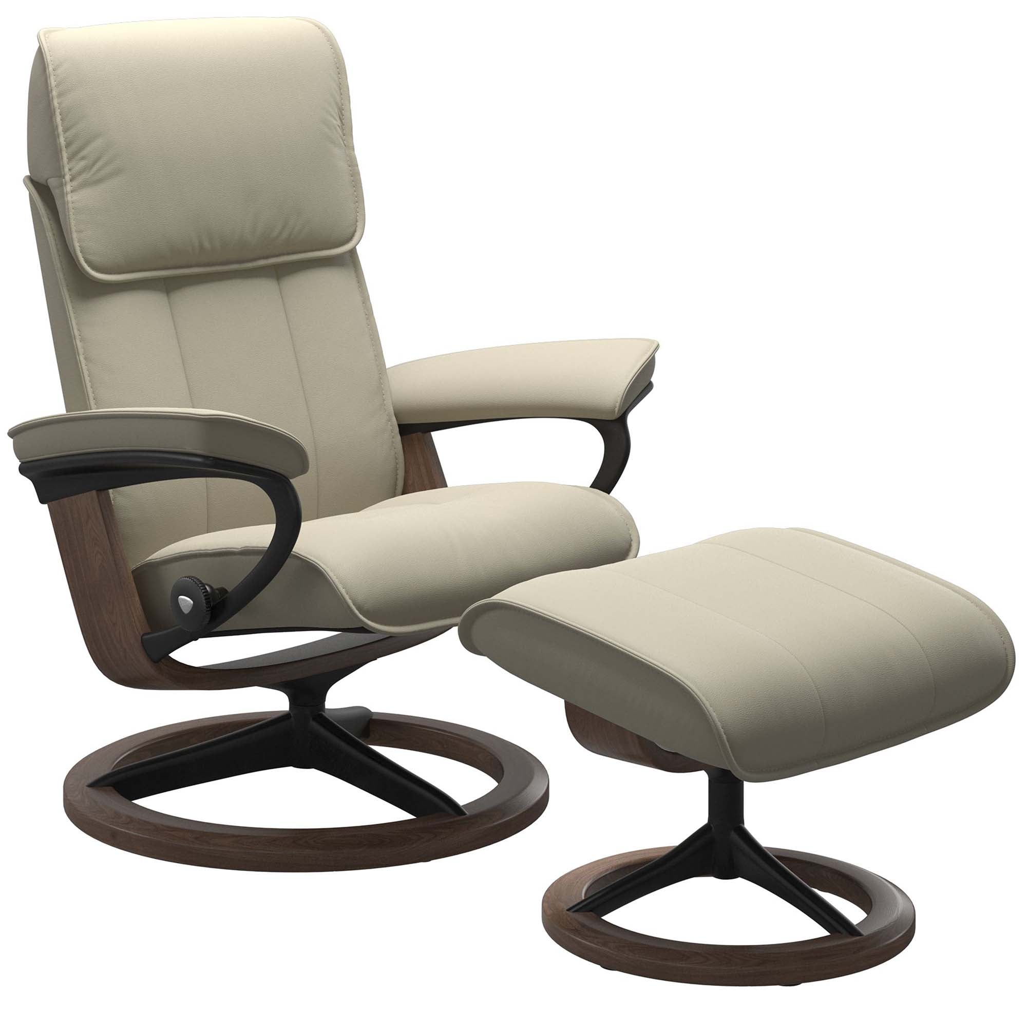 Stressless Admiral Signature Recliner & Ottoman