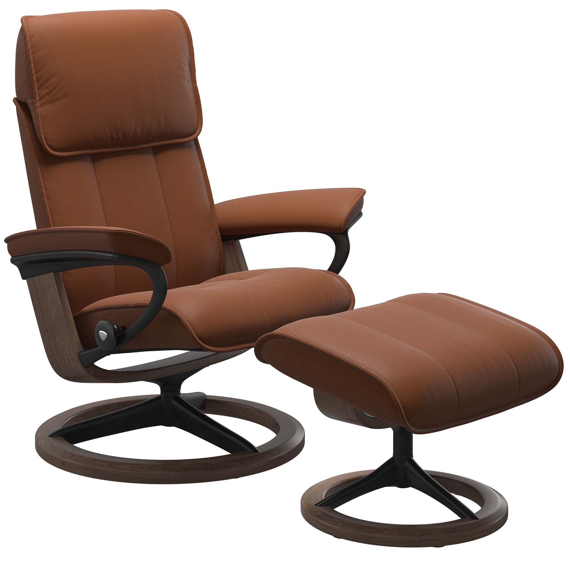 Stressless Admiral Signature Recliner & Ottoman