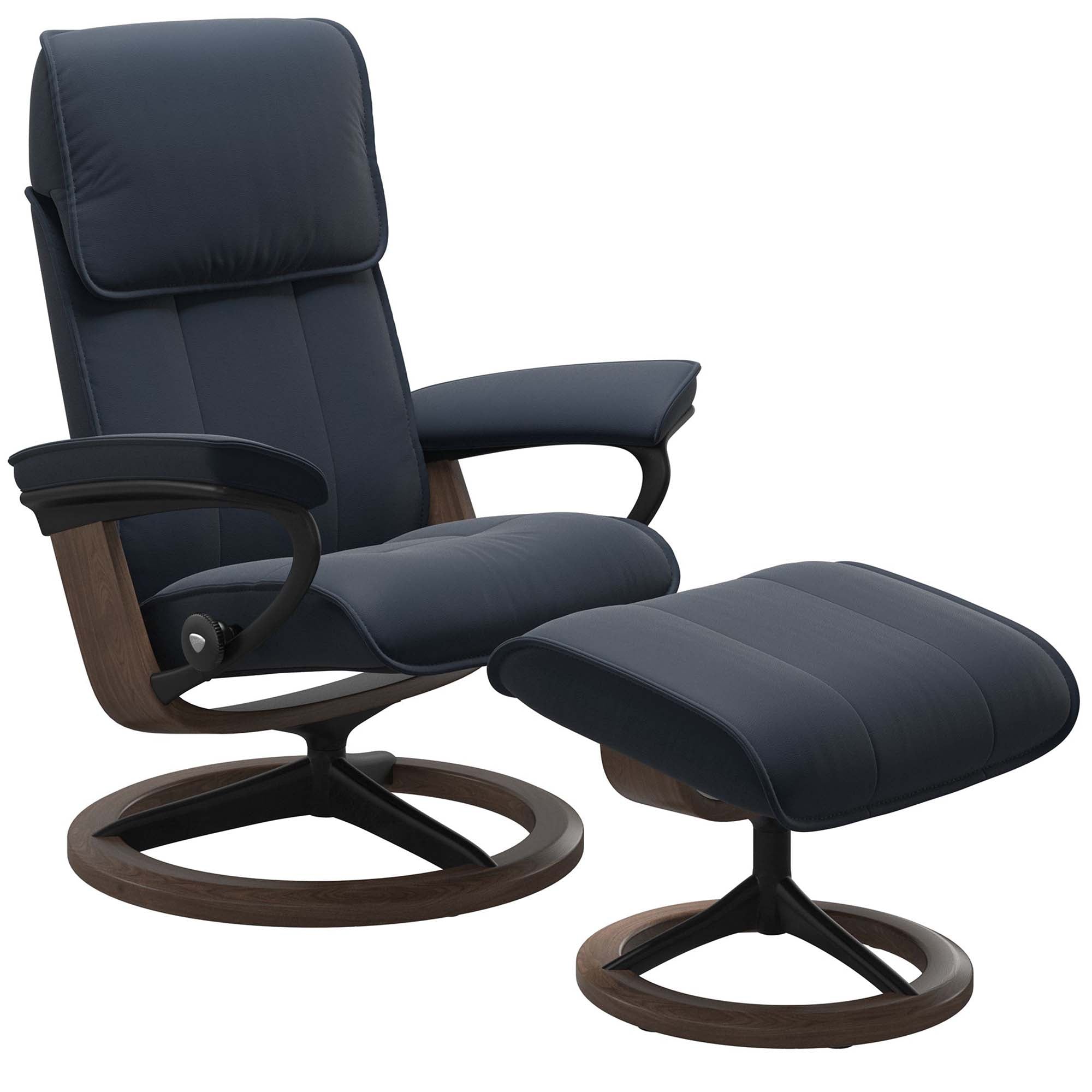 Stressless Admiral Signature Recliner & Ottoman
