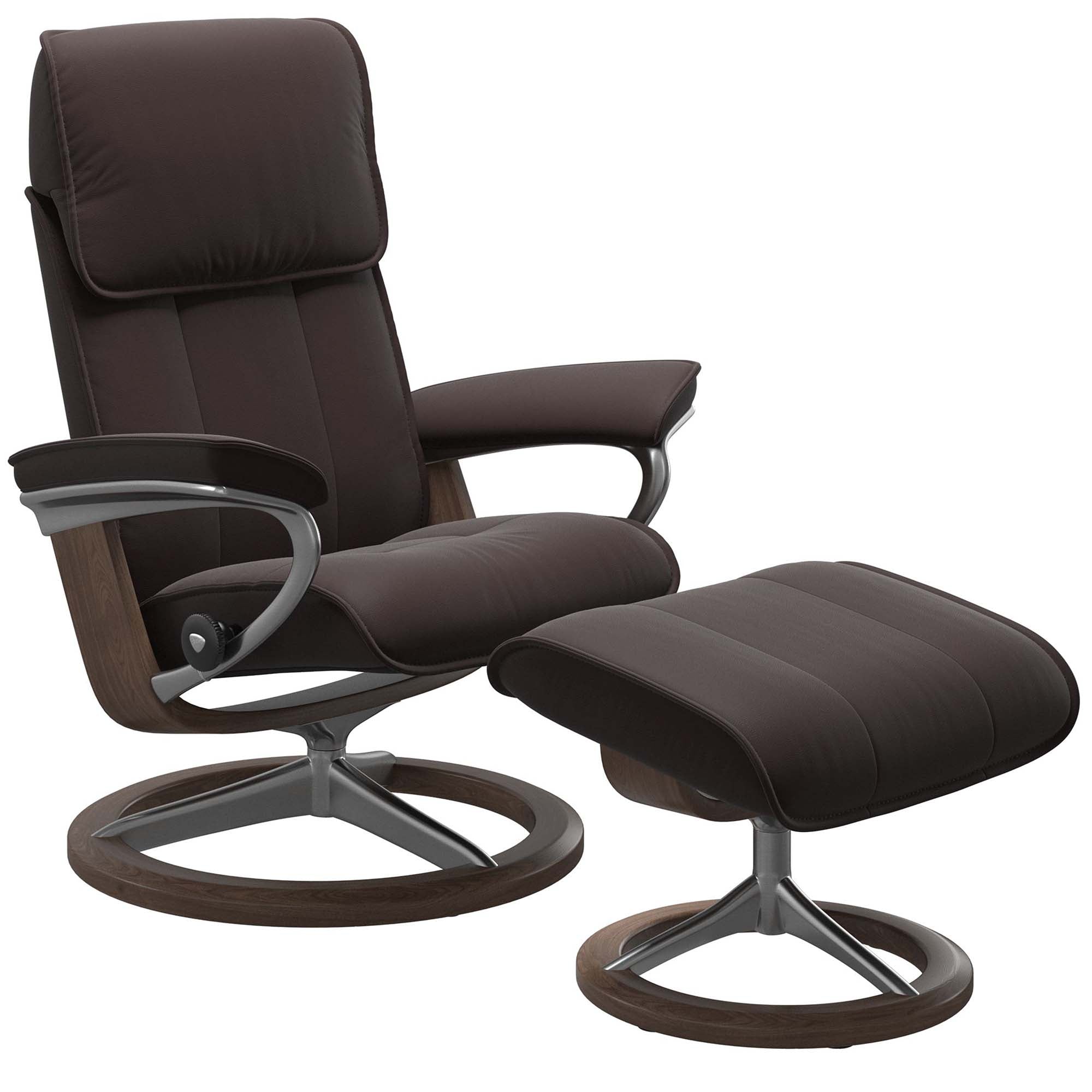 Stressless Admiral Signature Recliner & Ottoman