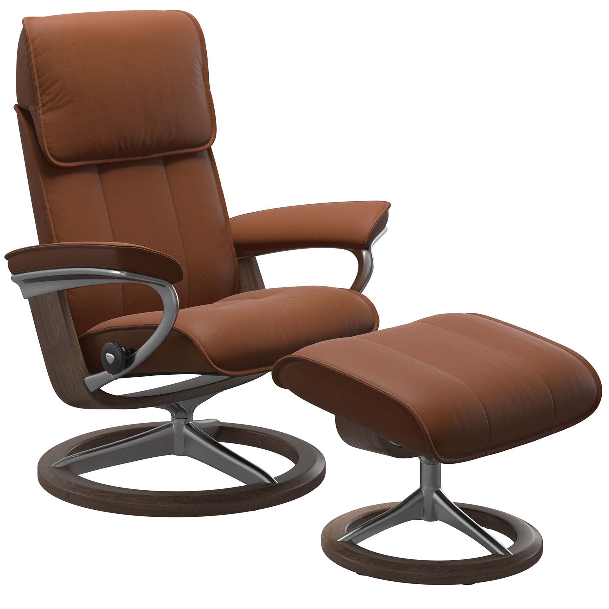Stressless Admiral Signature Recliner & Ottoman