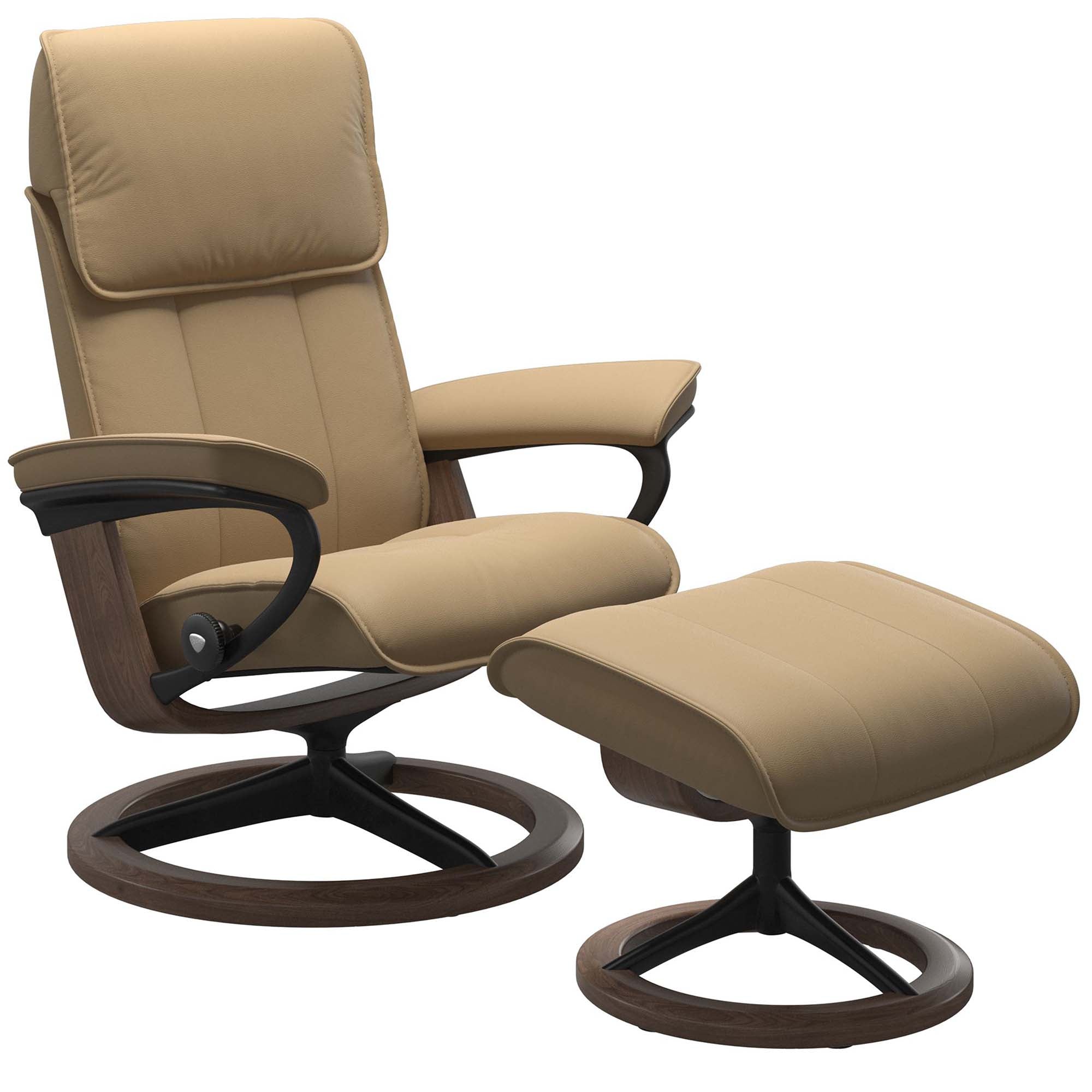 Stressless Admiral Signature Recliner & Ottoman