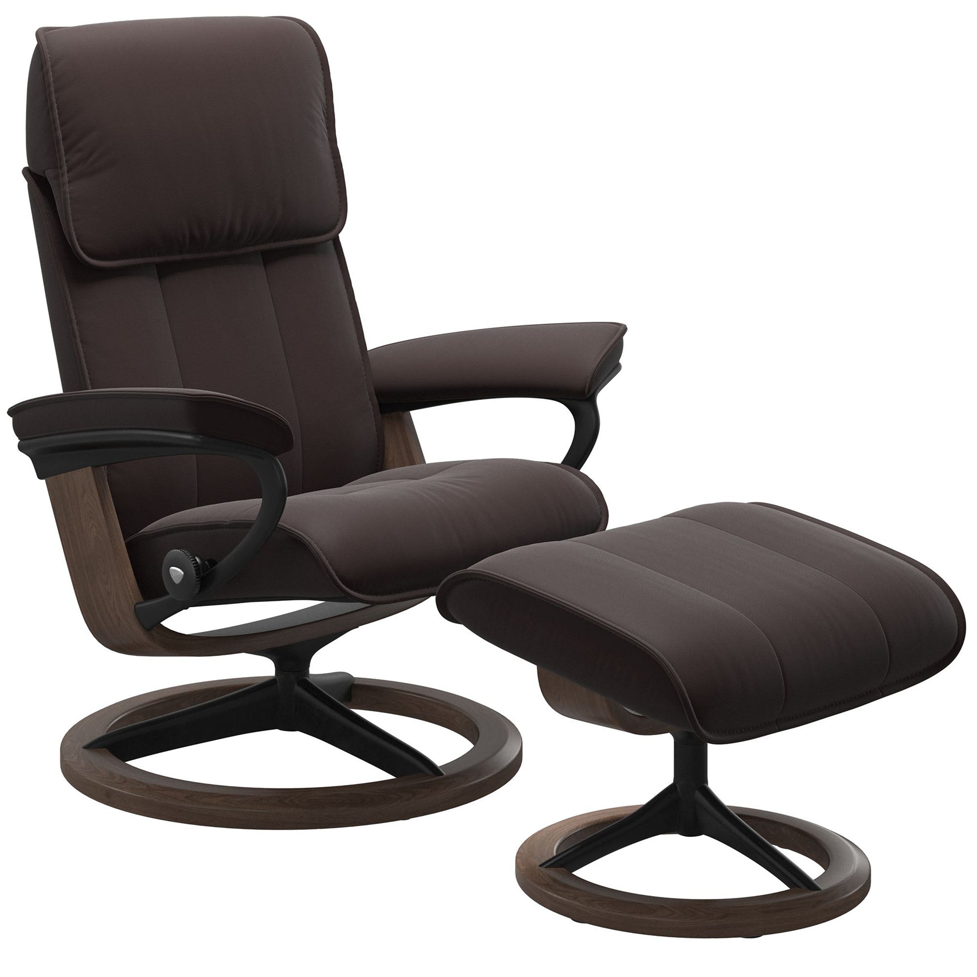 Stressless Admiral Signature Recliner & Ottoman