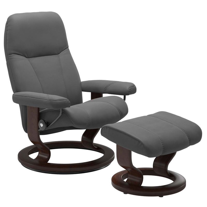 Stressless Consul Classic Recliner & Ottoman