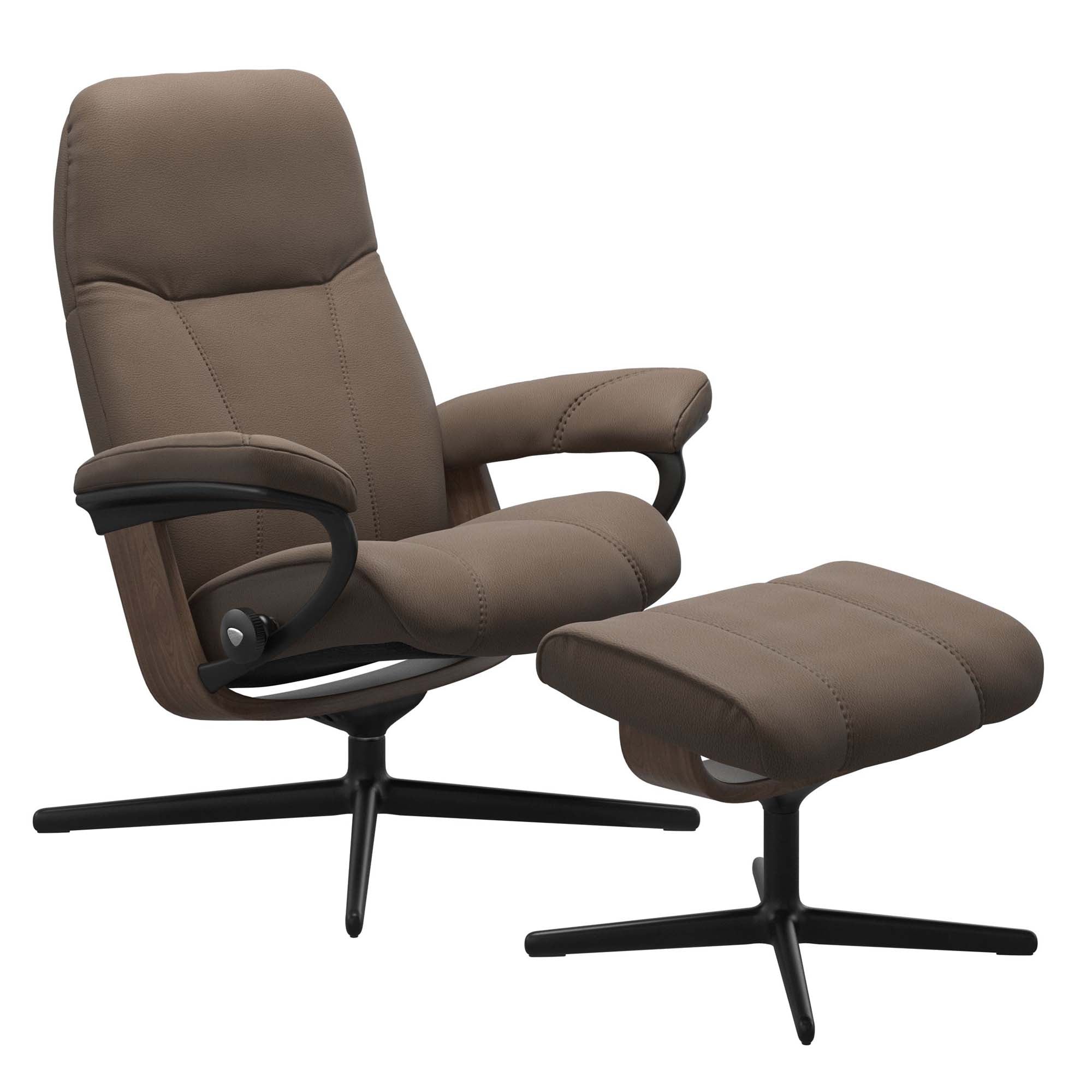 Stressless Consul Cross Recliner & Ottoman