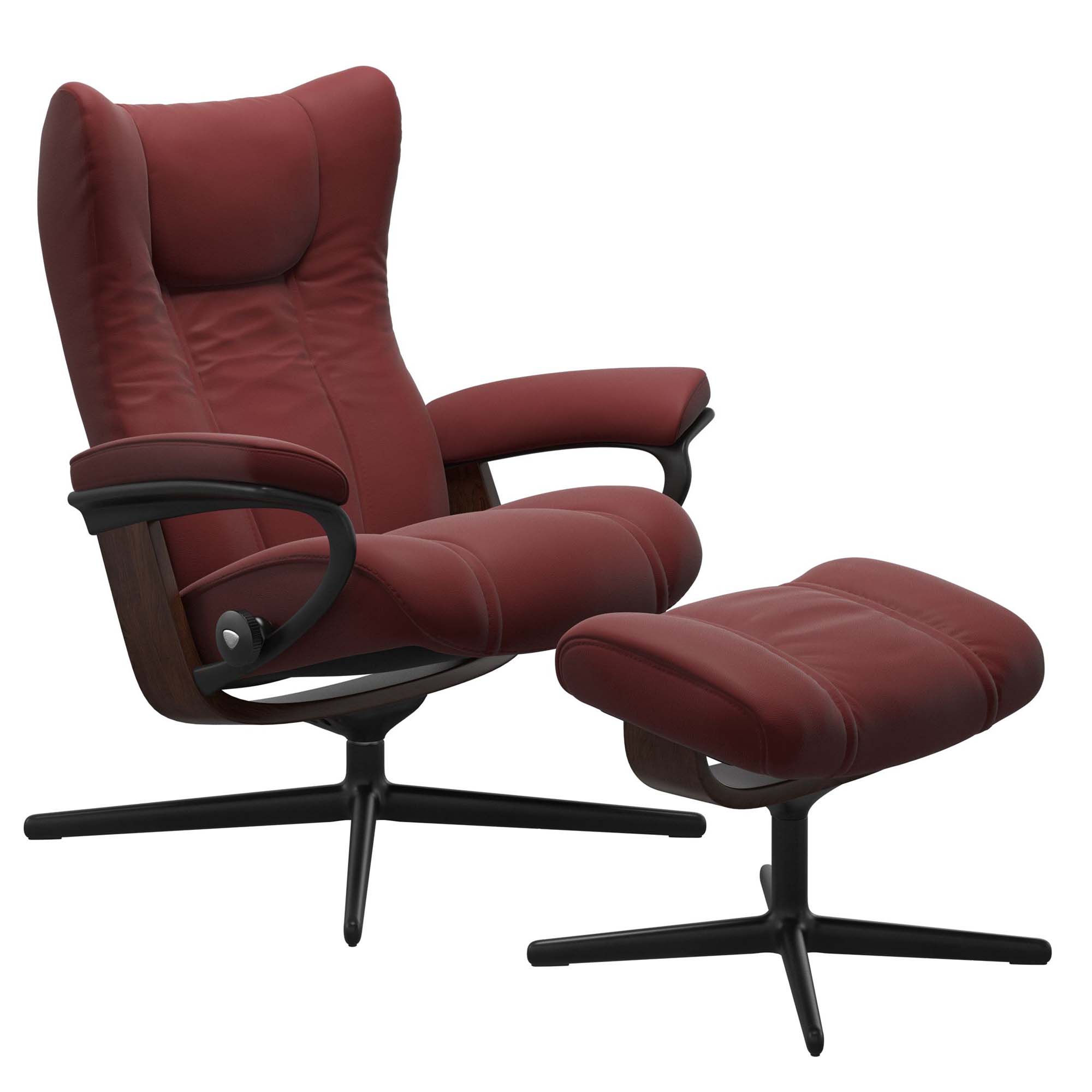 Stressless Wing Cross Recliner & Ottoman