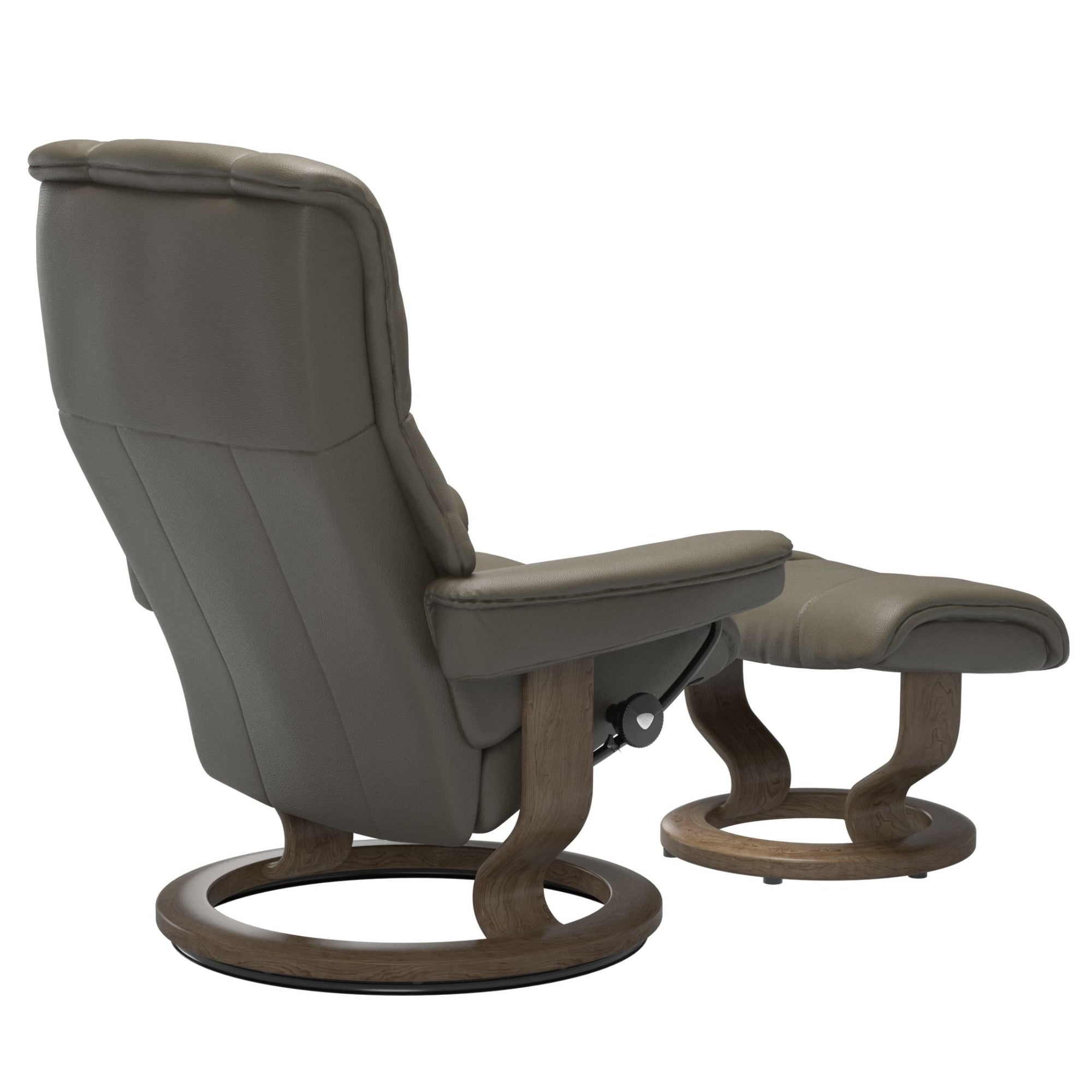 Stressless Mayfair Medium Recliner & Ottoman - Classic - Velaro Forest Green - In Stock