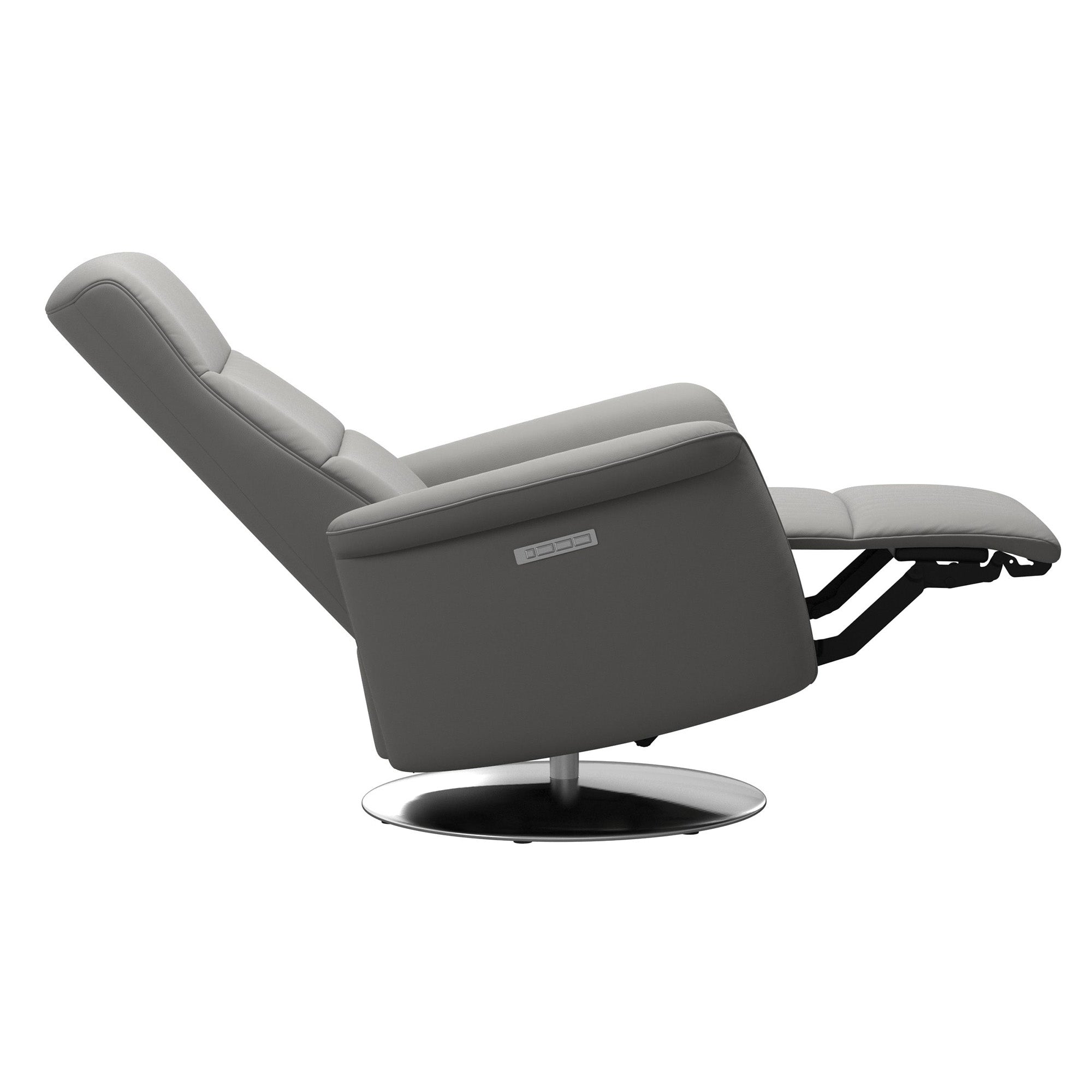 Stressless Mike Large Power Recliner Paloma Silver Grey - Floor Model