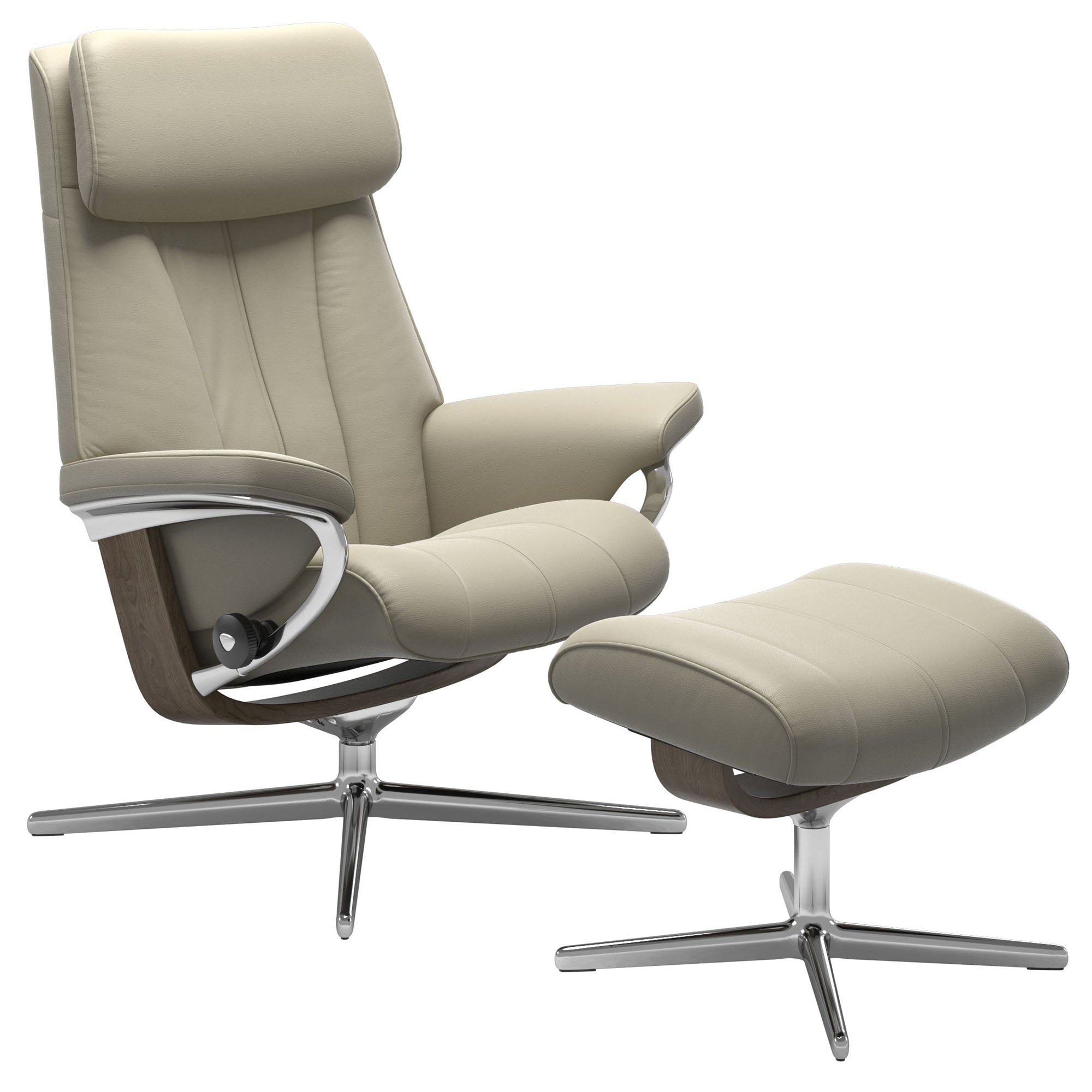 Stressless Paul Cross Recliner & Ottoman