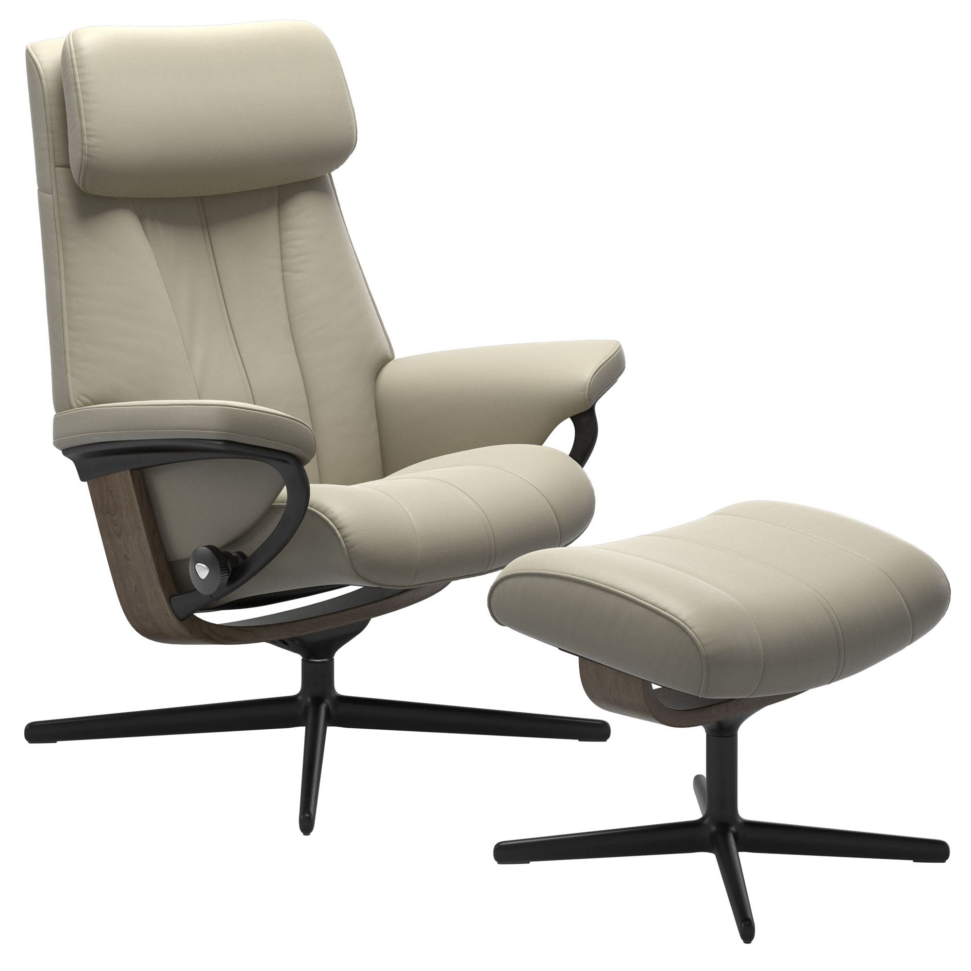 Stressless Paul Cross Recliner & Ottoman