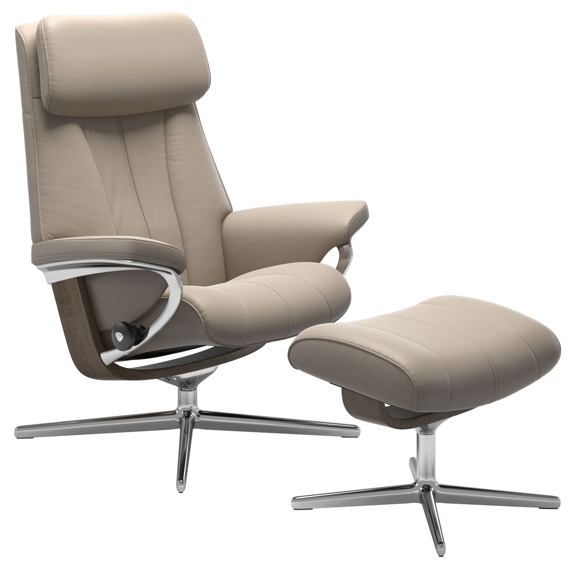 Stressless Paul Cross Recliner & Ottoman