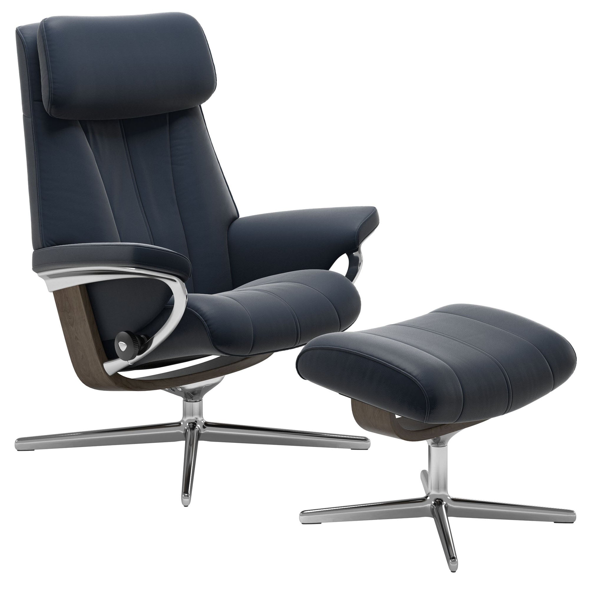 Stressless Paul Cross Recliner & Ottoman
