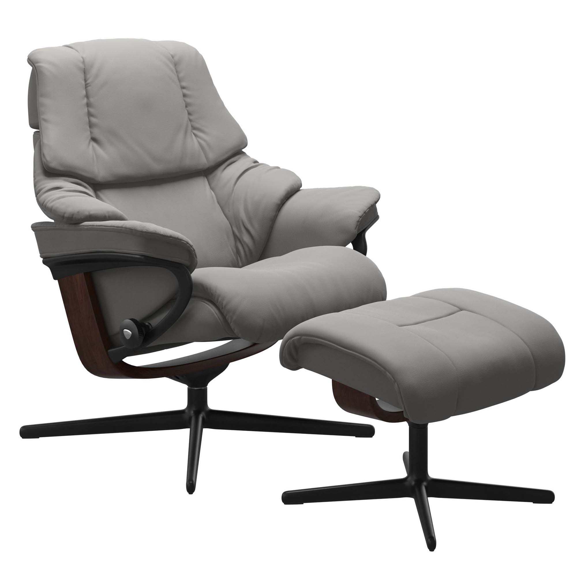 Stressless Reno Cross Recliner & Ottoman