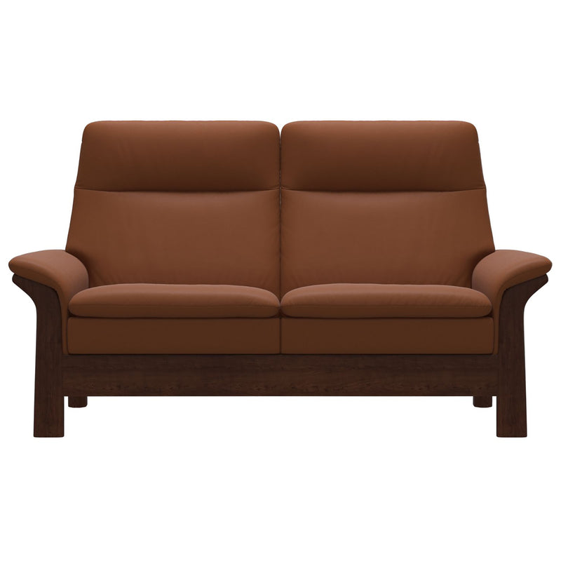 Stressless Saga High Back Loveseat Wood Arm