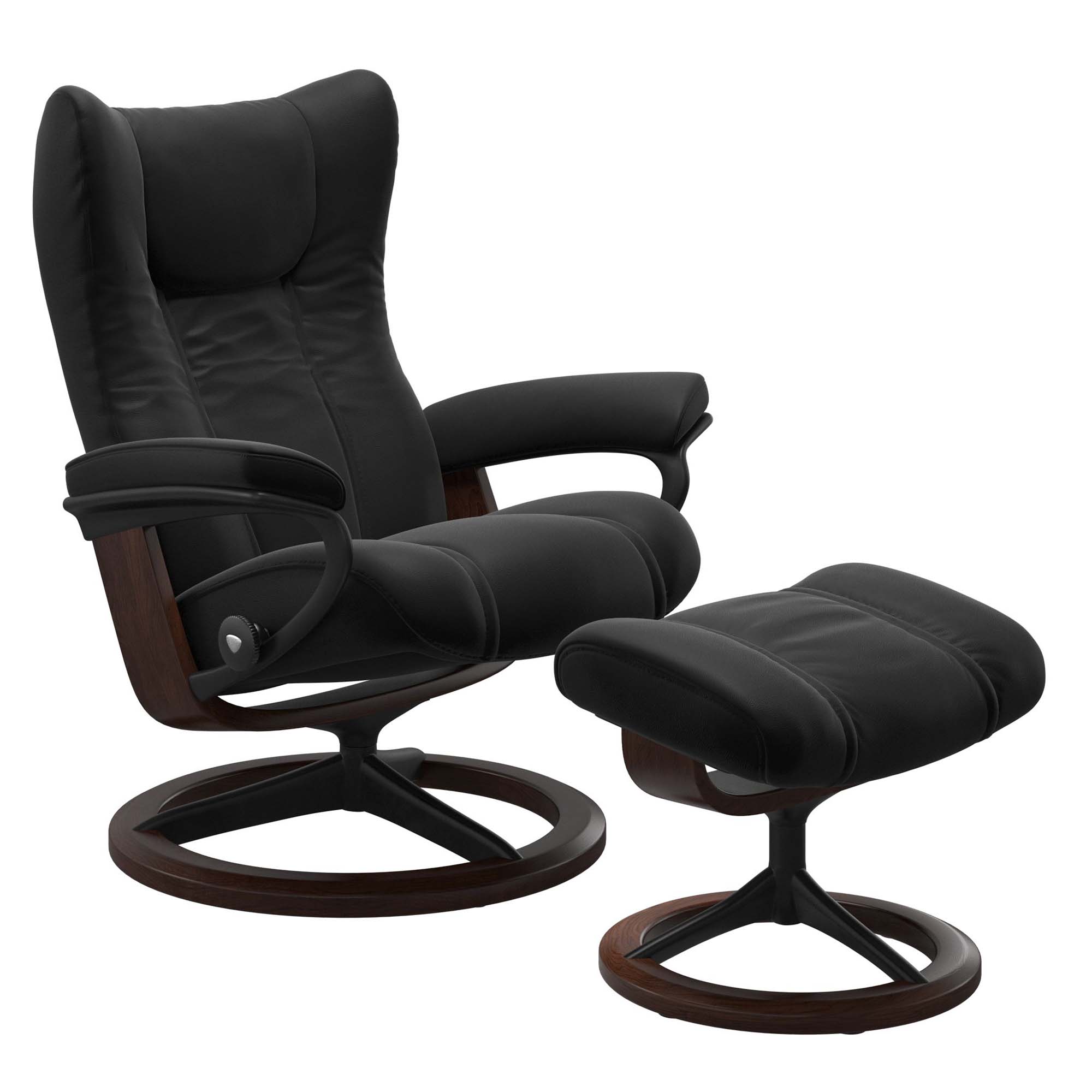 Stressless Wing Signature Recliner & Ottoman