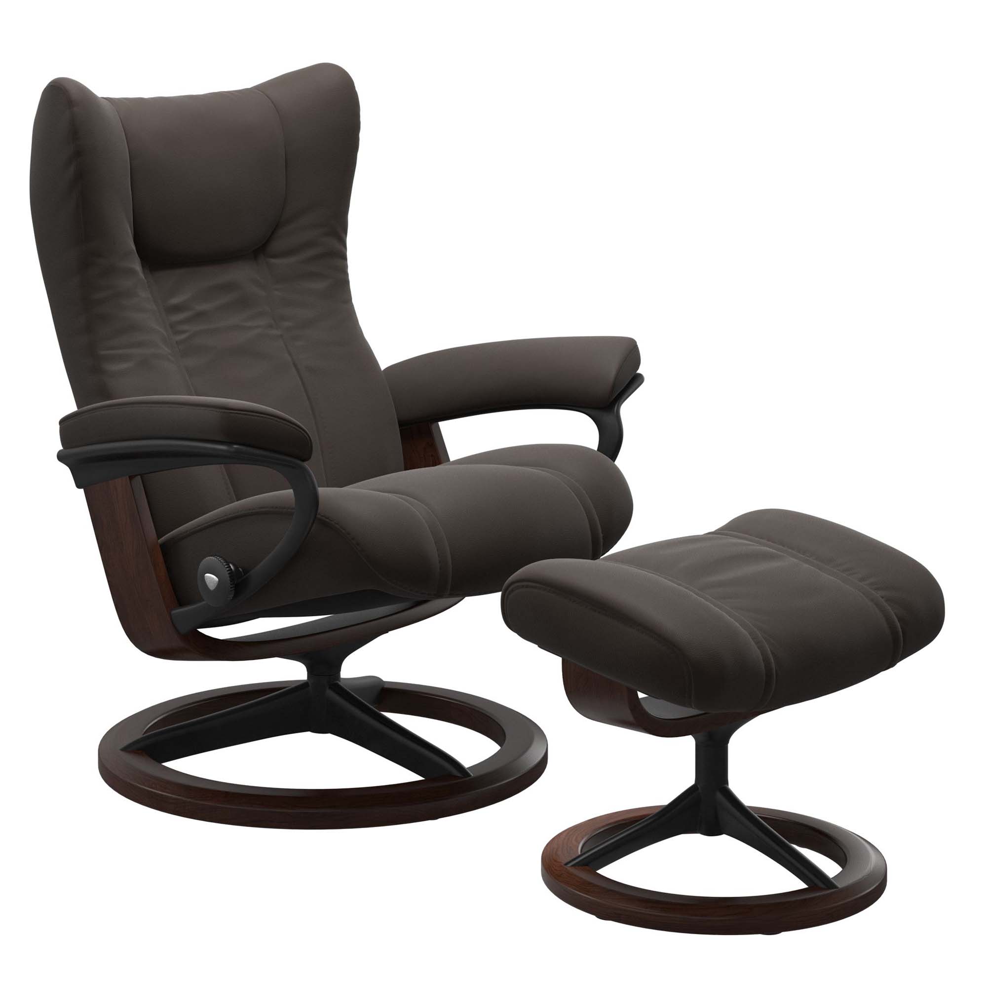Stressless Wing Signature Recliner & Ottoman