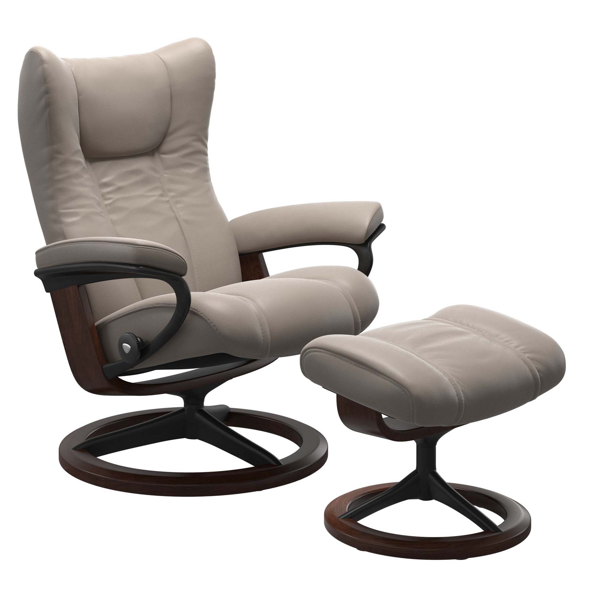Stressless Wing Signature Recliner & Ottoman
