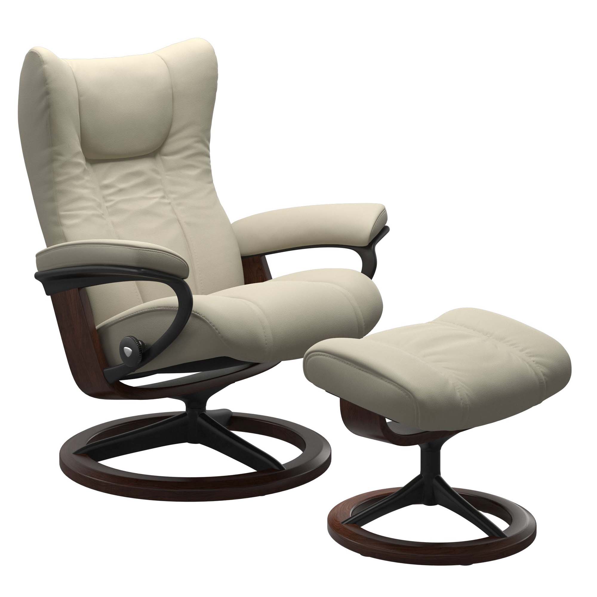 Stressless Wing Signature Recliner & Ottoman