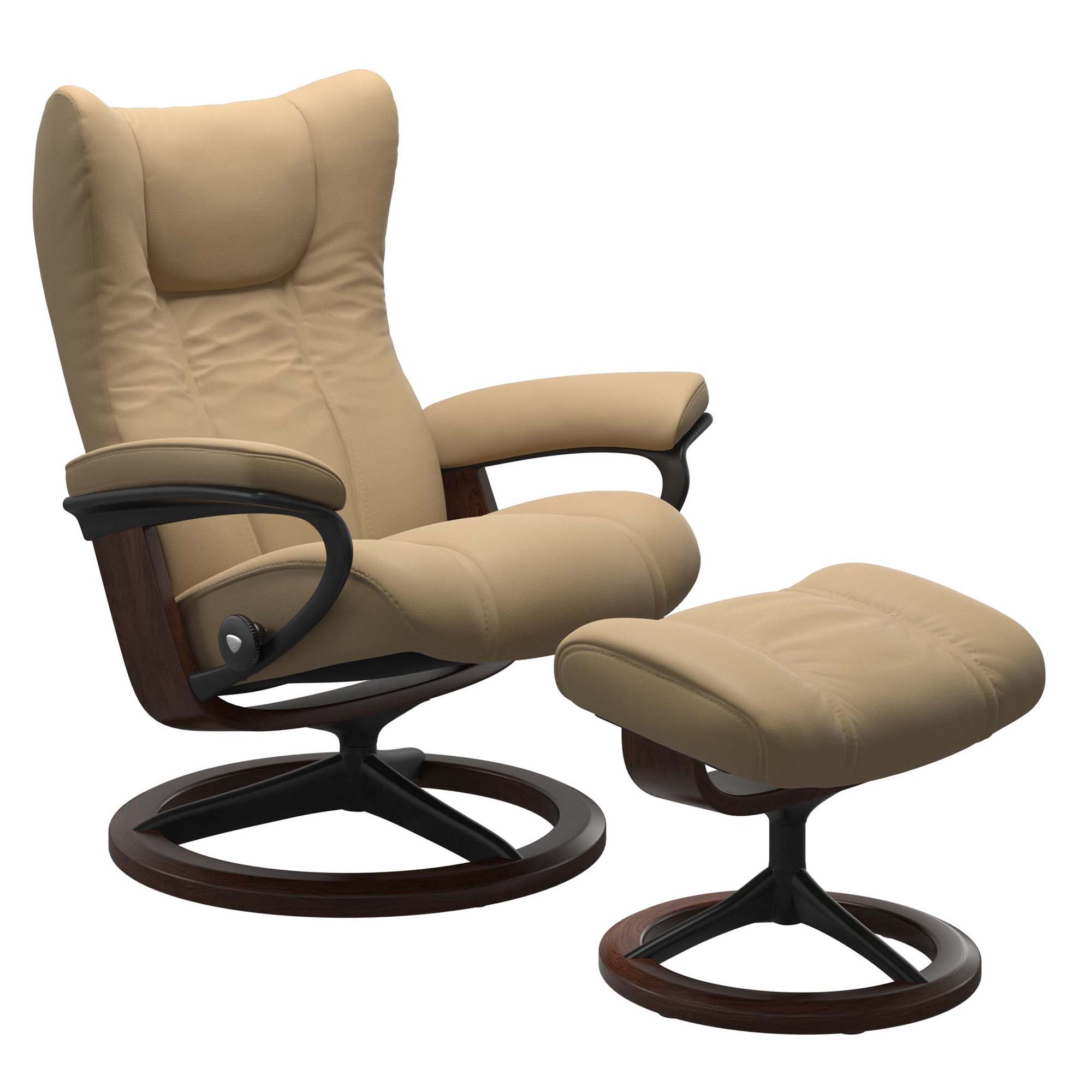 Stressless Wing Signature Recliner & Ottoman