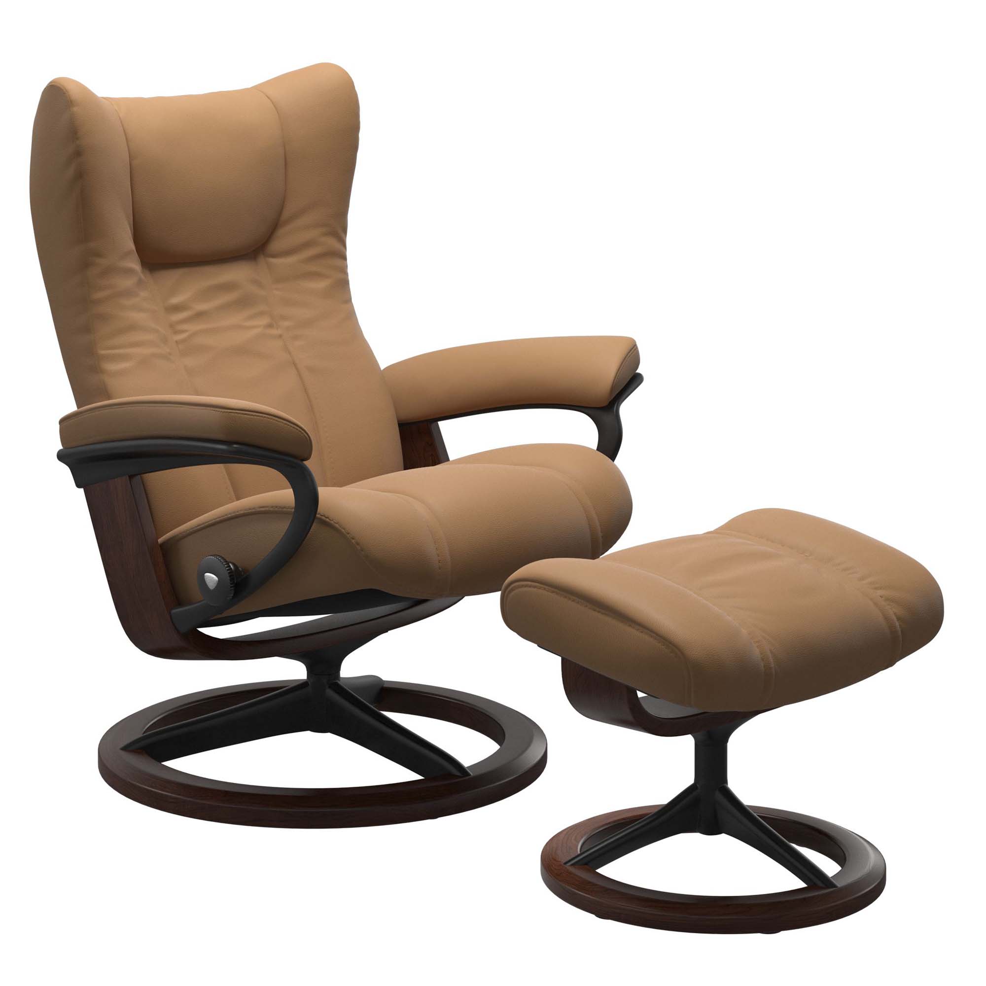 Stressless Wing Signature Recliner & Ottoman