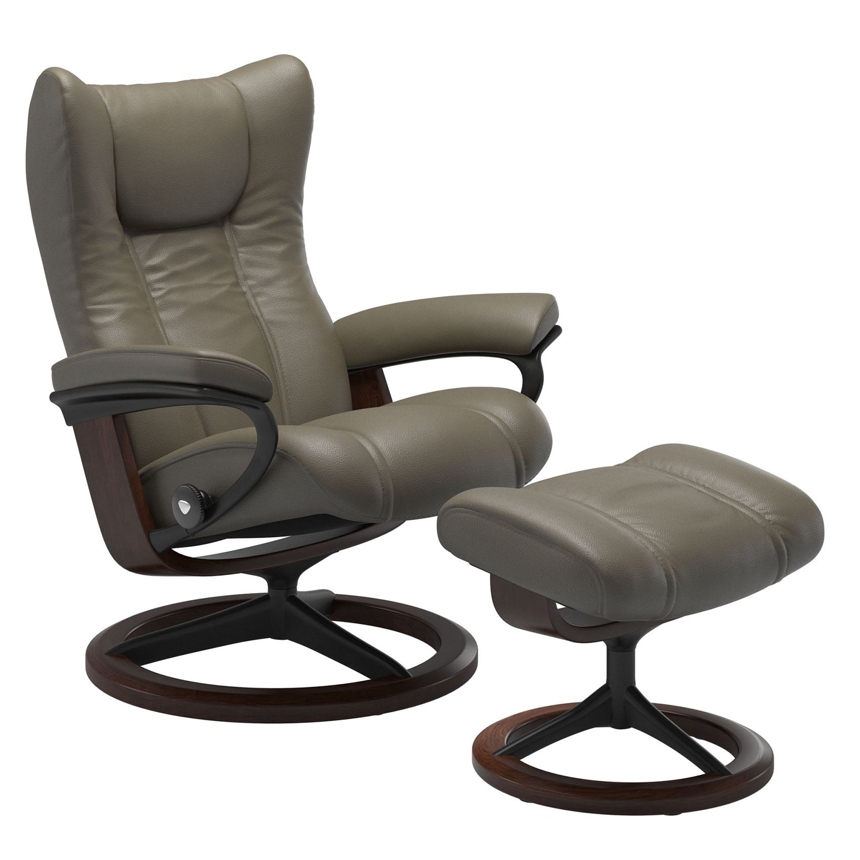 Stressless Wing Signature Recliner & Ottoman