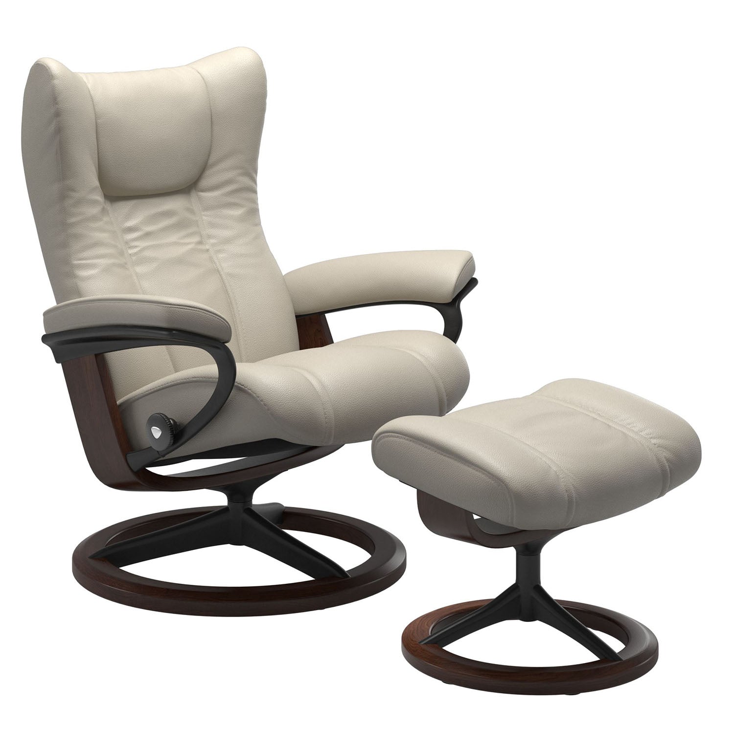 Stressless Wing Signature Recliner & Ottoman