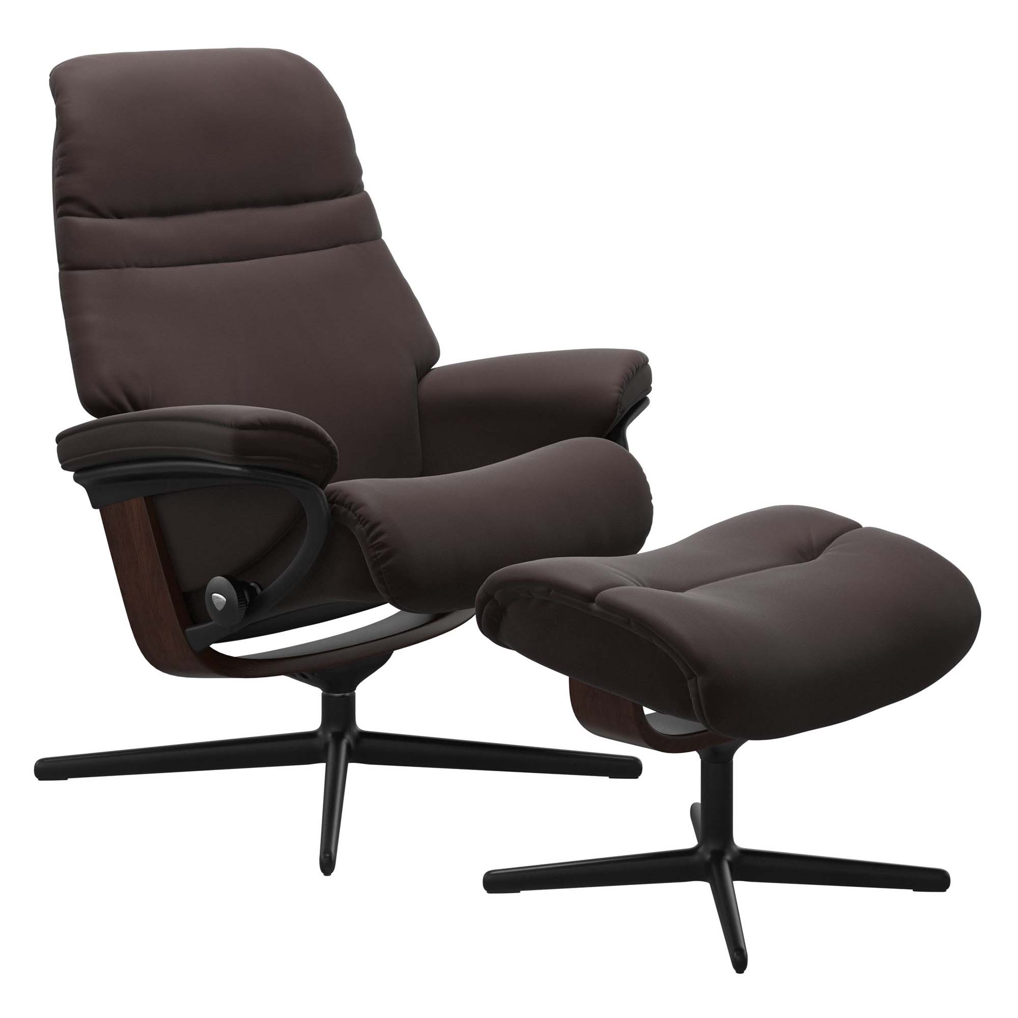 Stressless Sunrise Cross Recliner & Ottoman