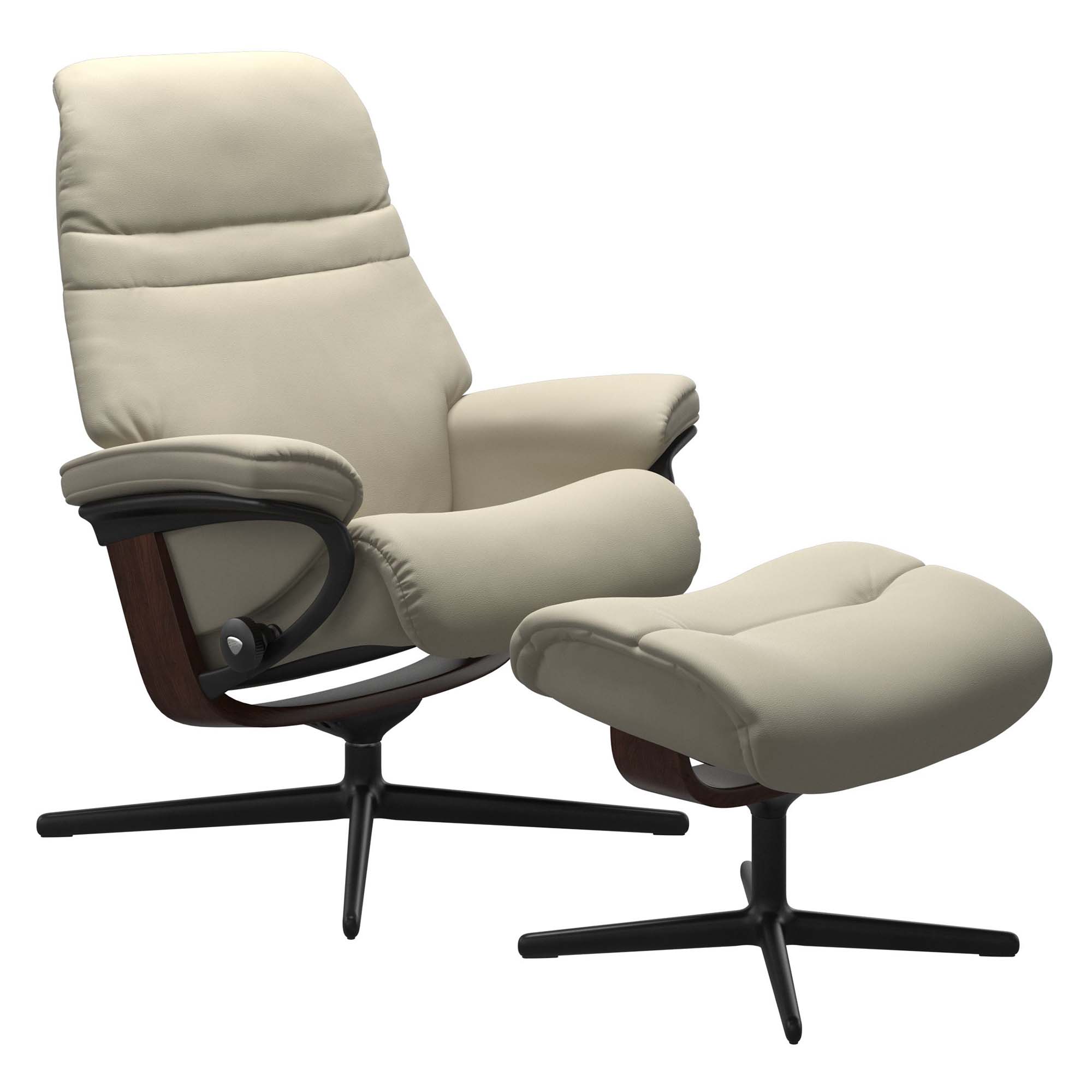 Stressless Sunrise Cross Recliner & Ottoman