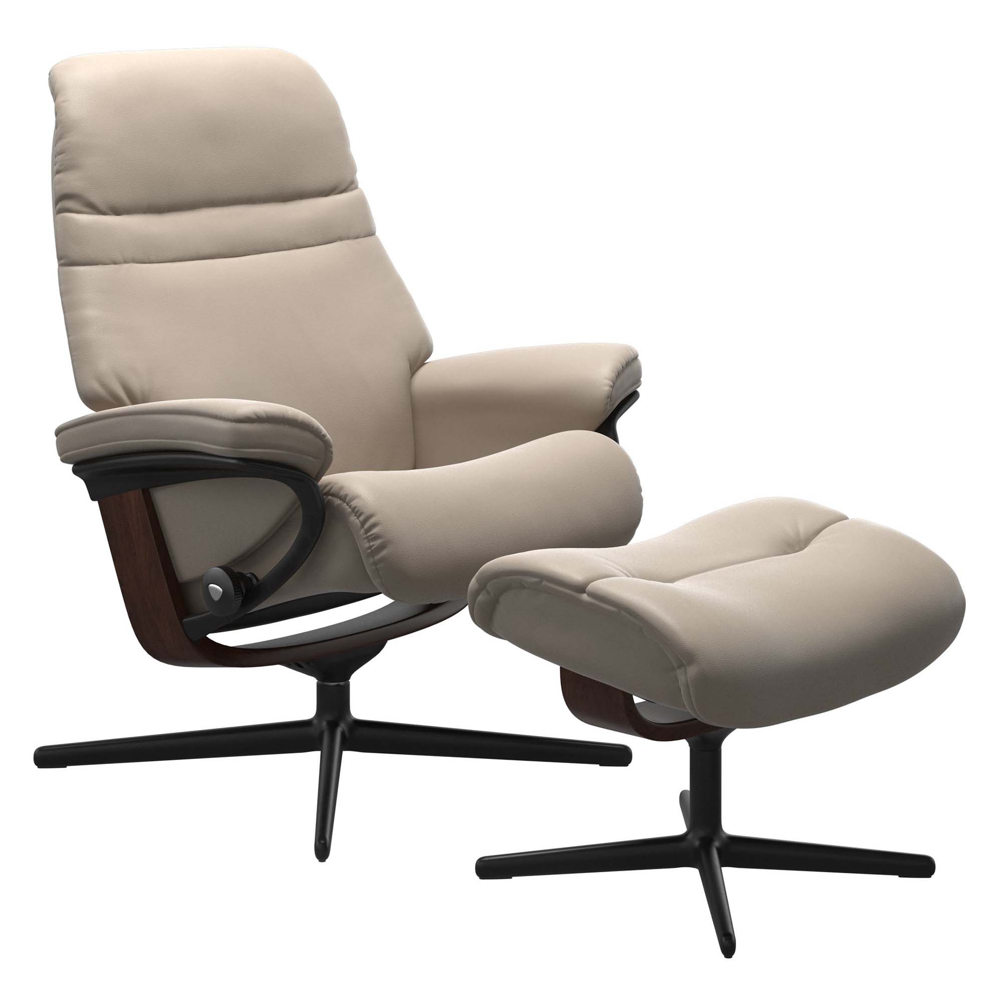 Stressless Sunrise Cross Recliner & Ottoman
