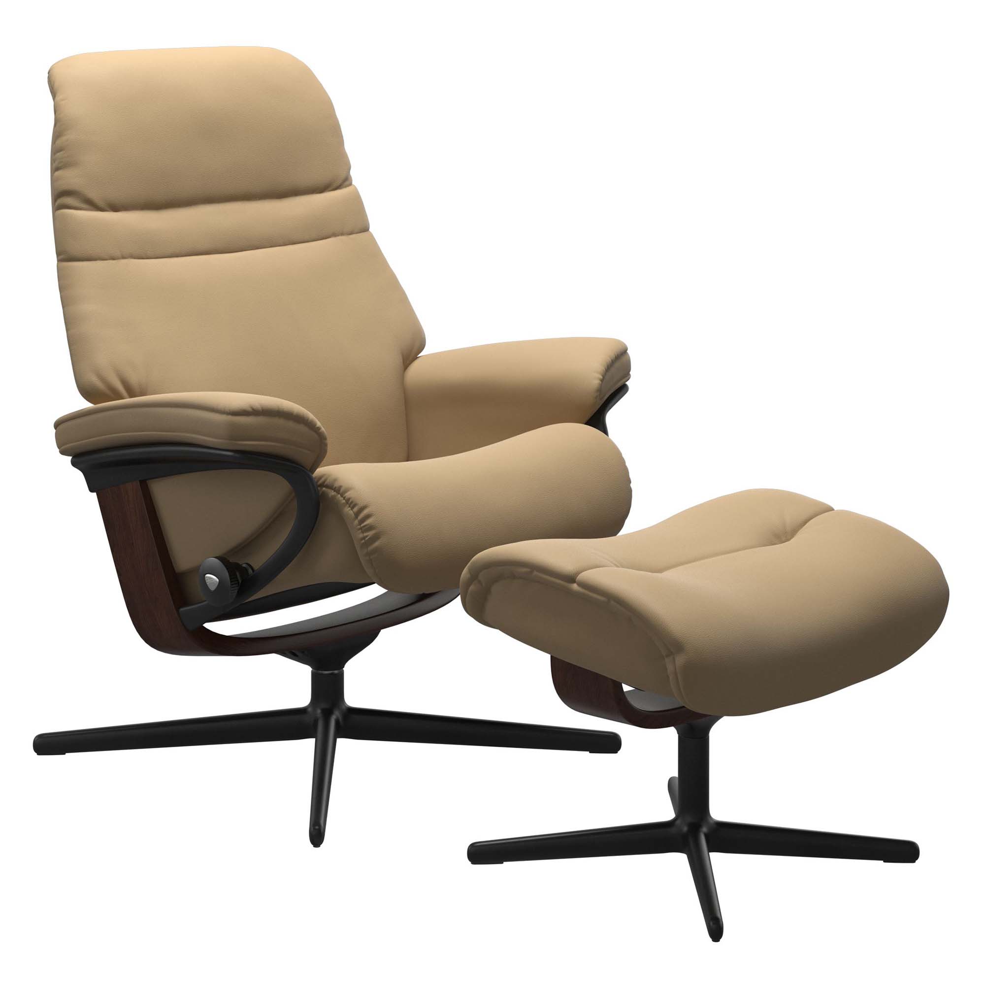 Stressless Sunrise Cross Recliner & Ottoman
