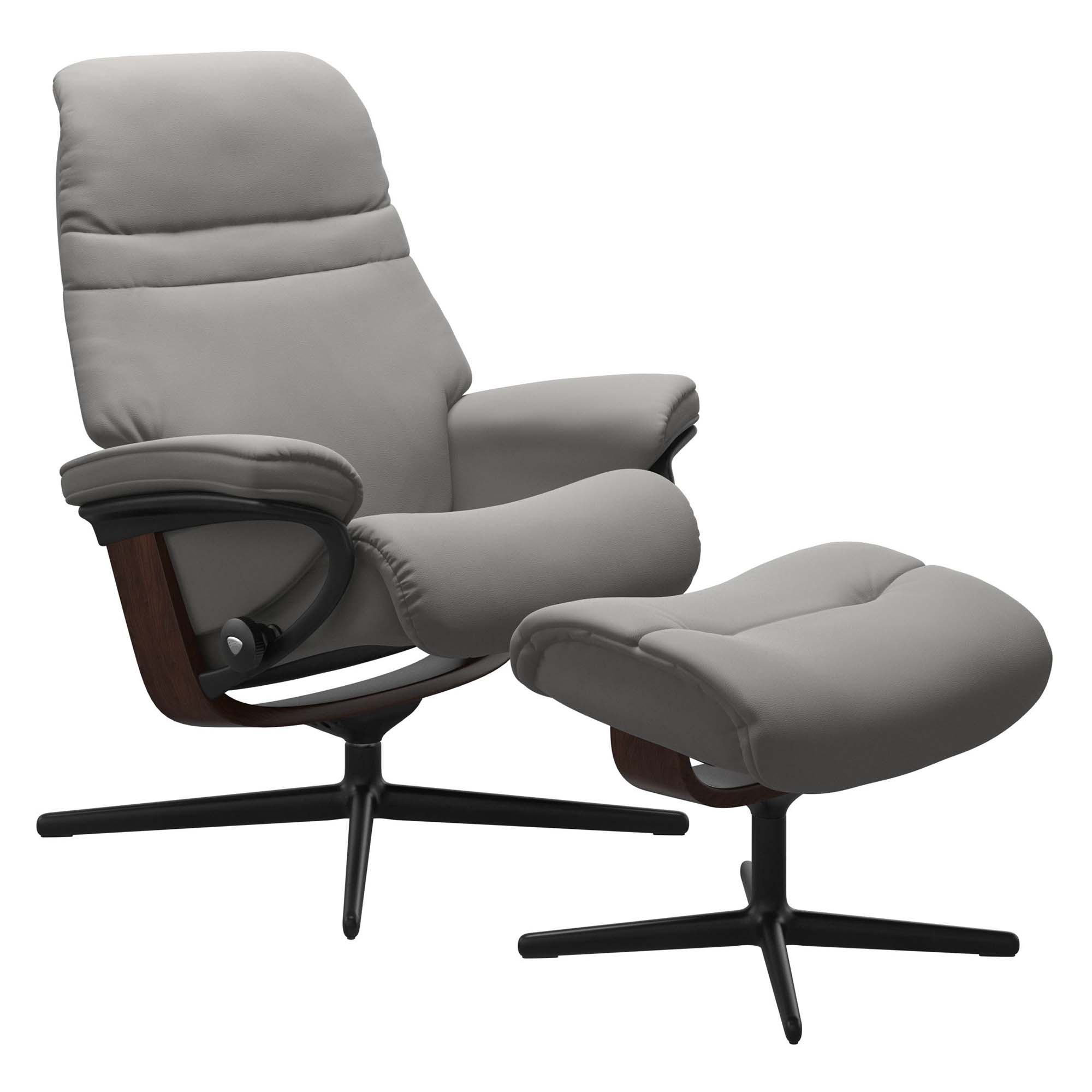 Stressless Sunrise Cross Recliner & Ottoman